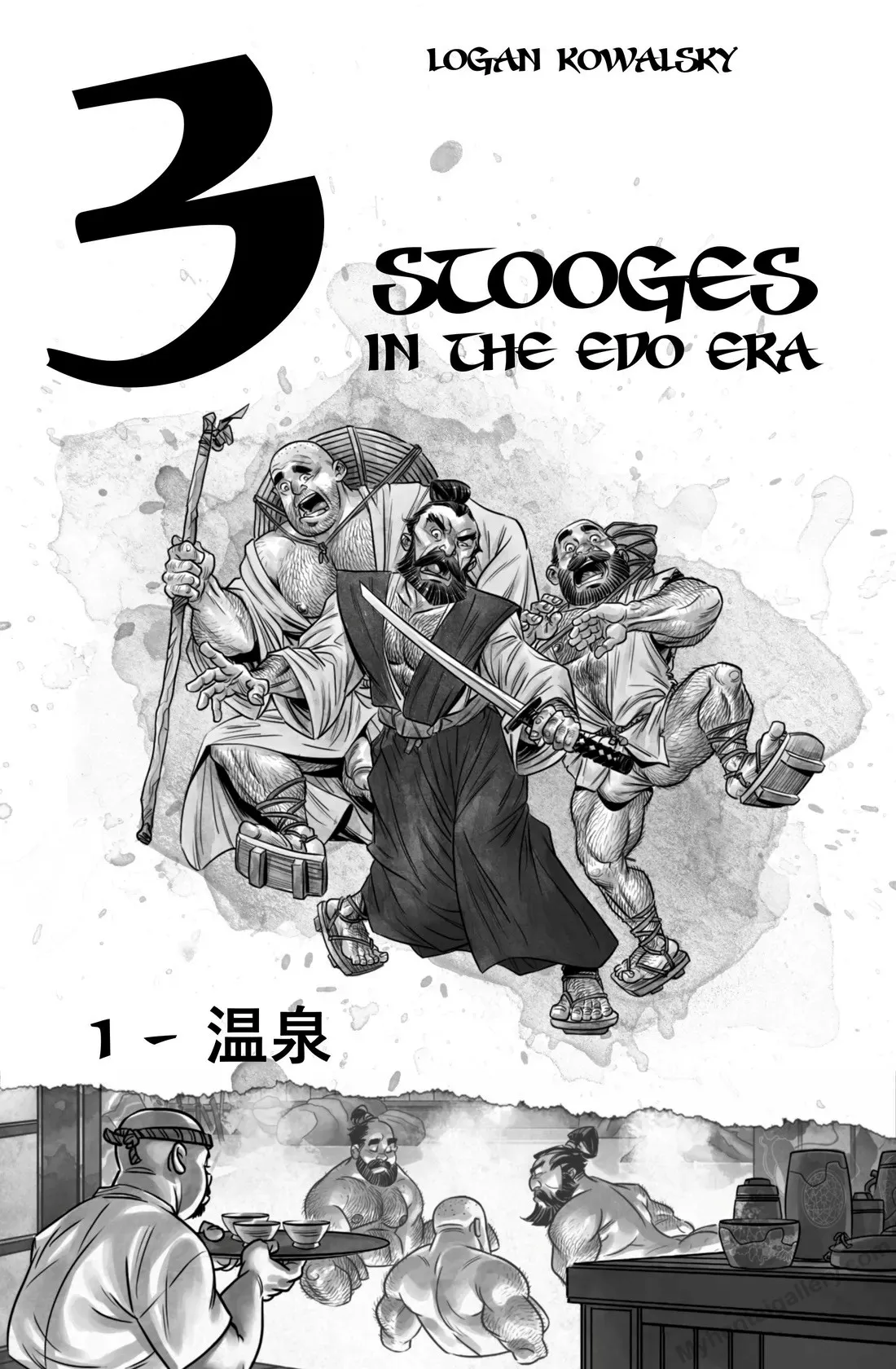 3 Stooges In The Edo Era - Onsen porno comics