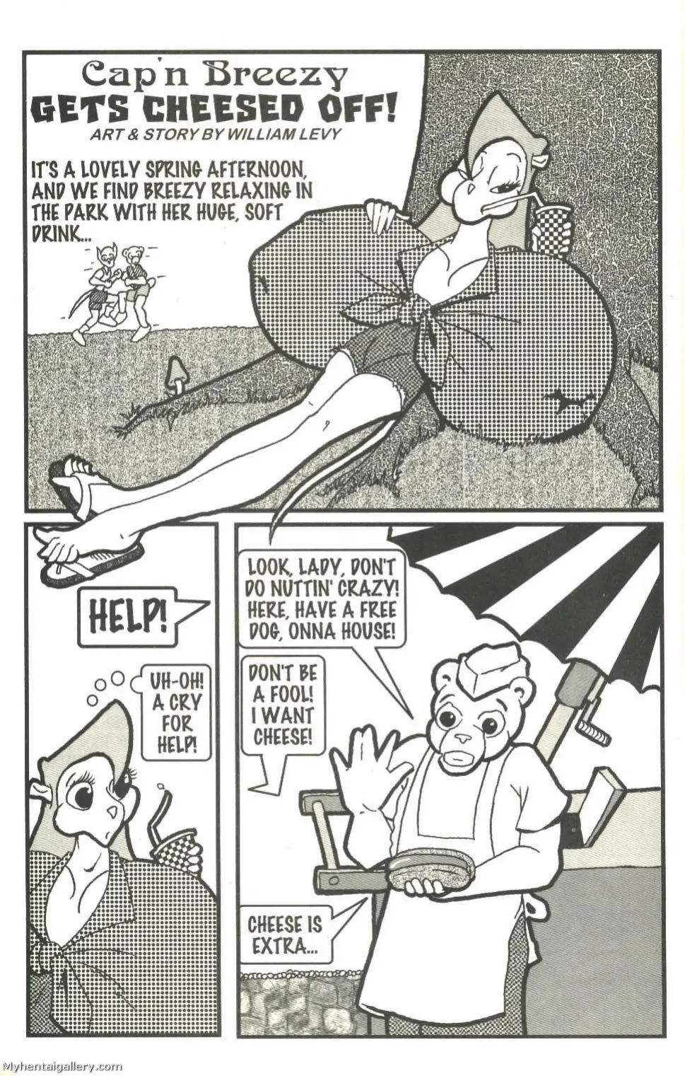 Cap'n Breezy Gets Cheesed Off! porno comics Cover