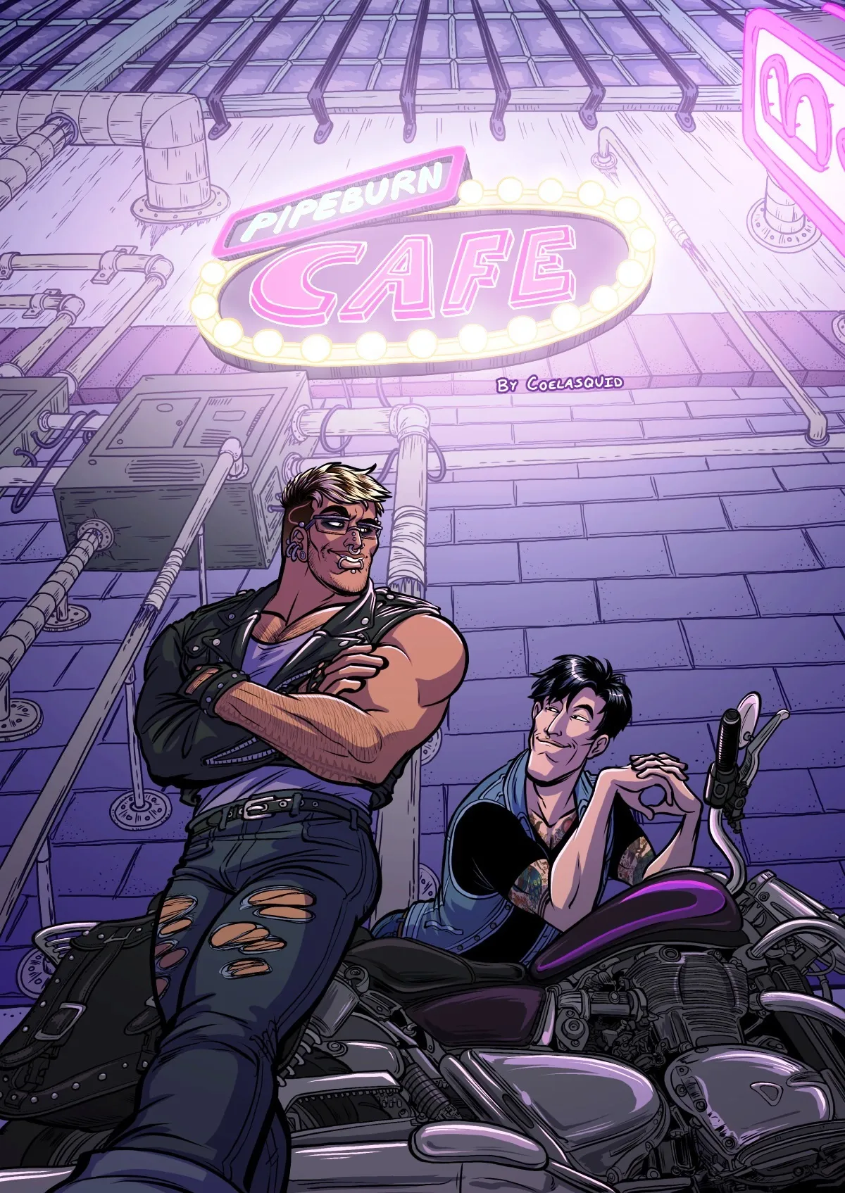 Pipeburn Cafe porno comics Cover