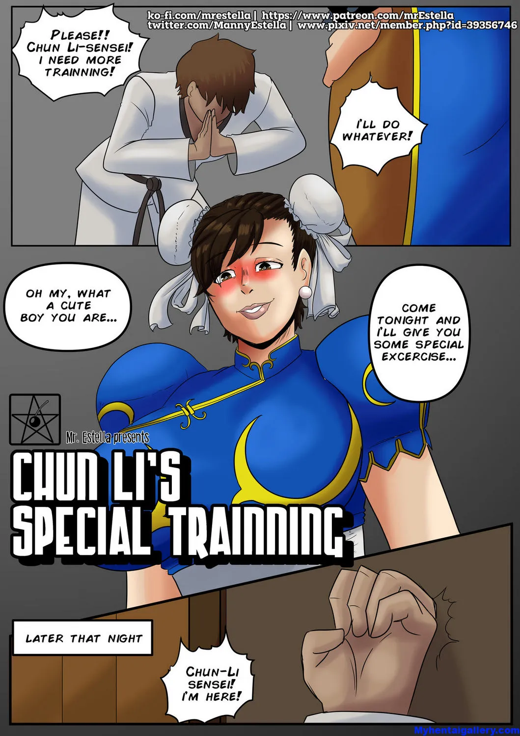 Chun-Li's Special Training porno comics