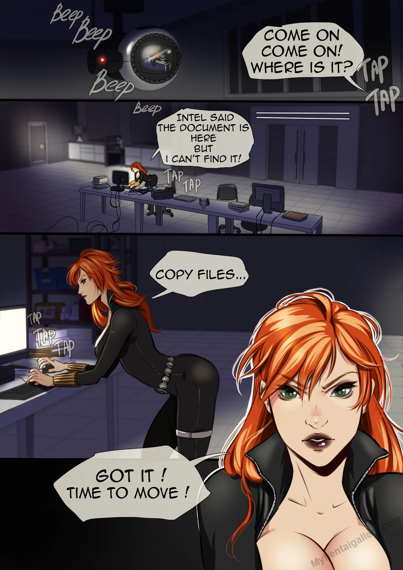 Black Widow's End porno comics