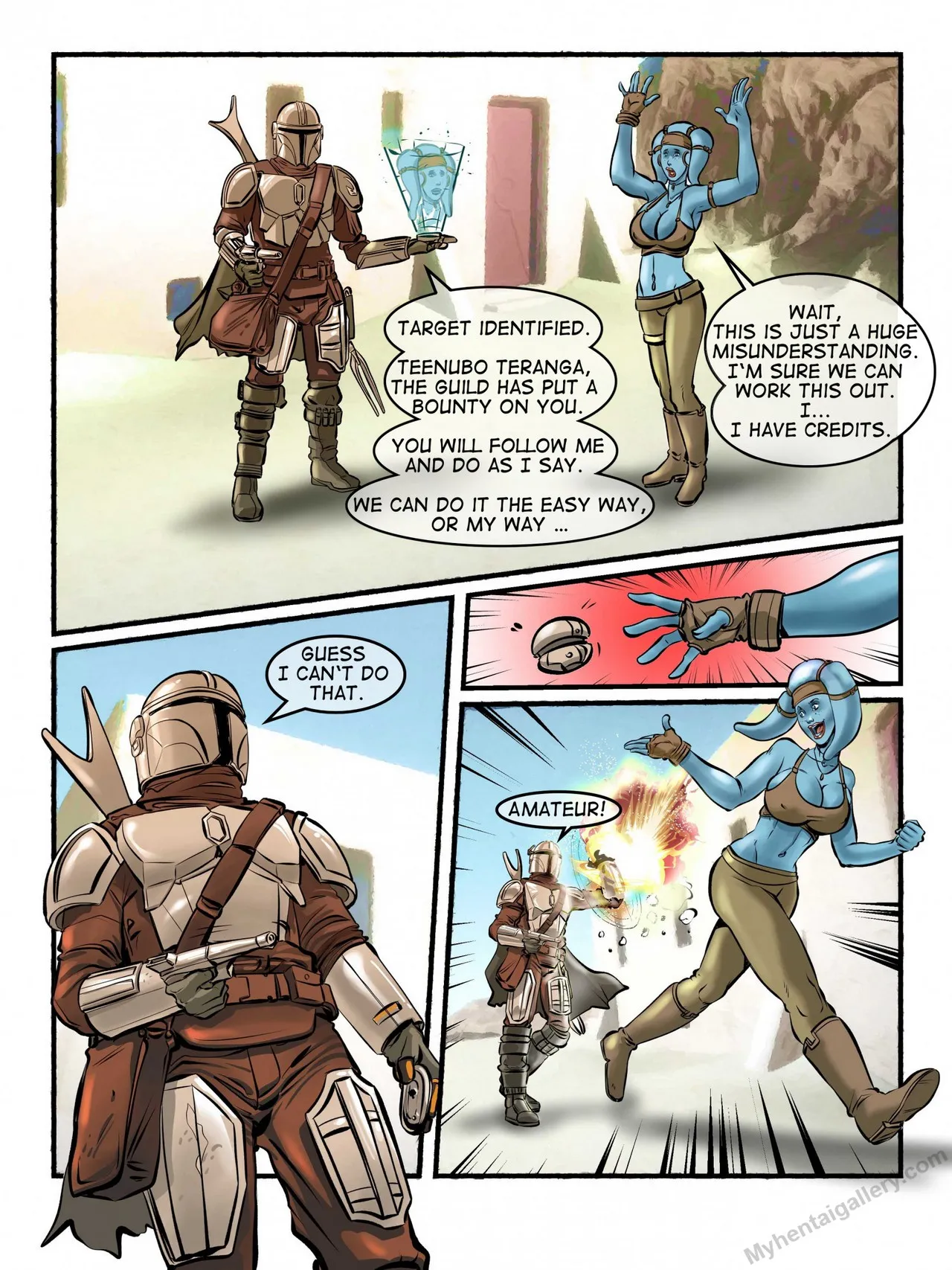 The Mandalorian - The Shrink Bounty porno comics Cover