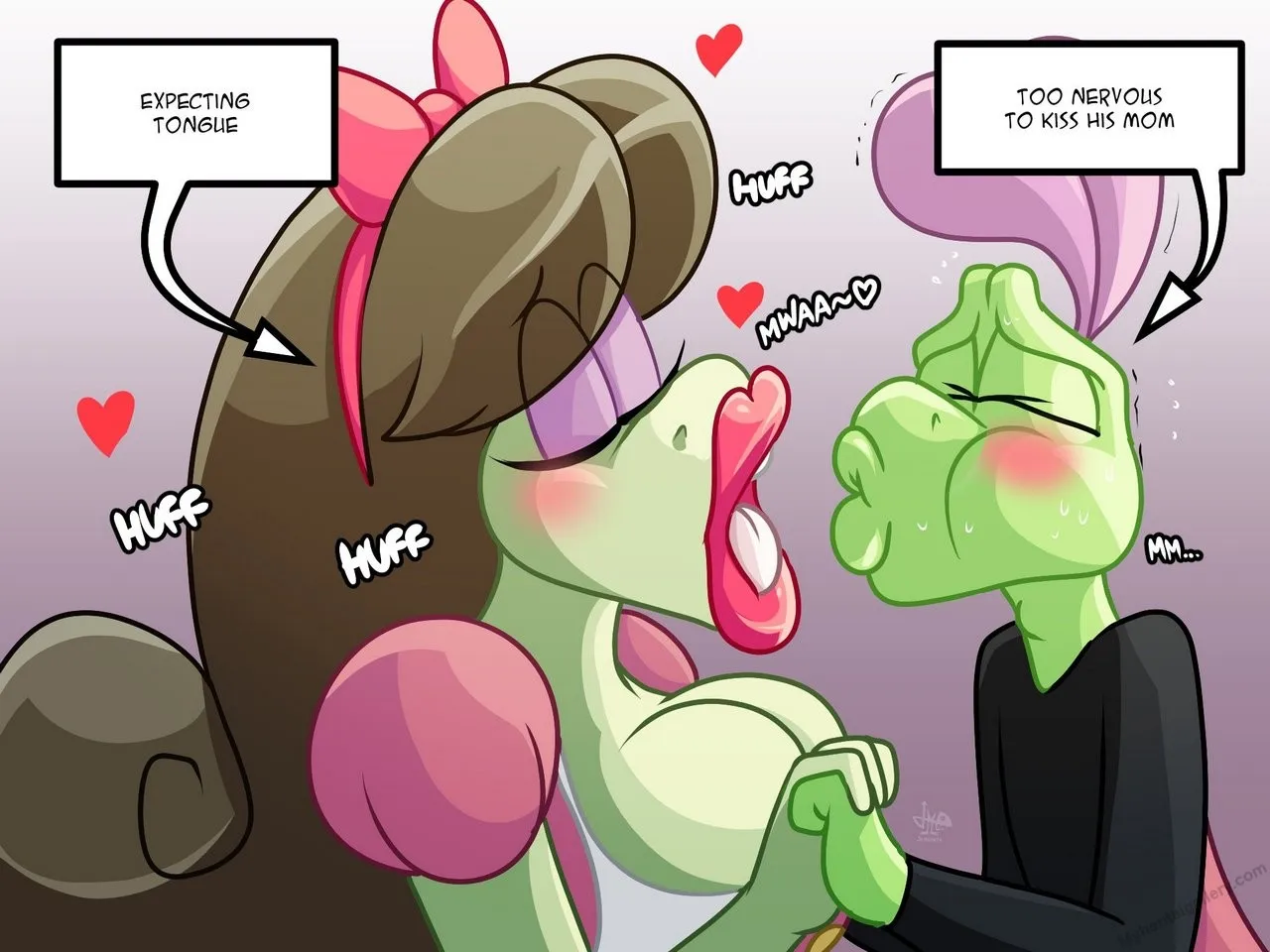 She's Expecting Tongue porno comics Cover