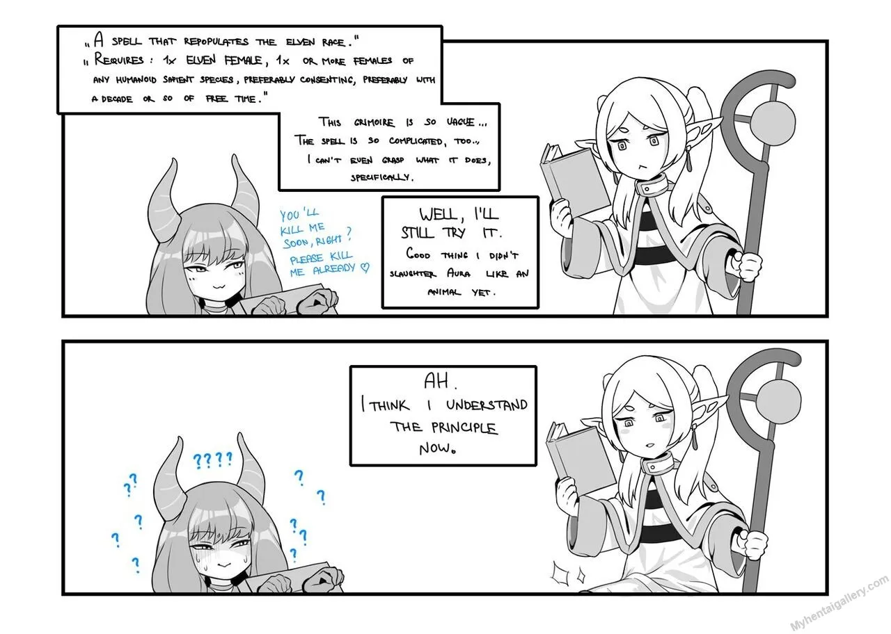 Frieren Preparing To Do Her Best For The Revival Of The Elven Race porno comics