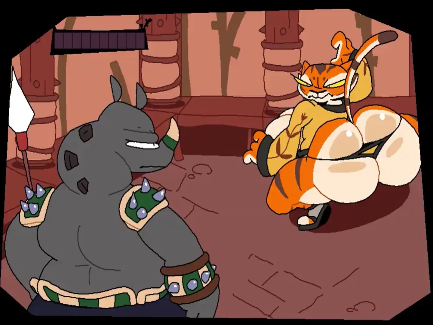 Tigress Vs Rhino porno comics