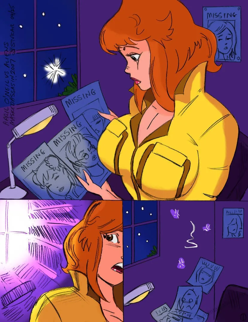 April Abduction porno comics Cover