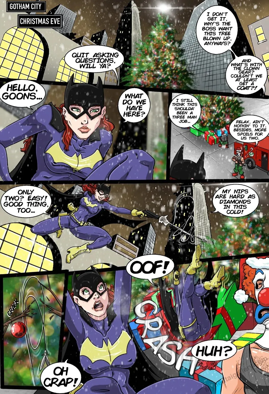 Tales Of Injustice - Batgirl's Christmas Story porno comics Cover