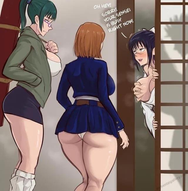 Utahime, Maki And Nobara x Gojo porno comics Cover