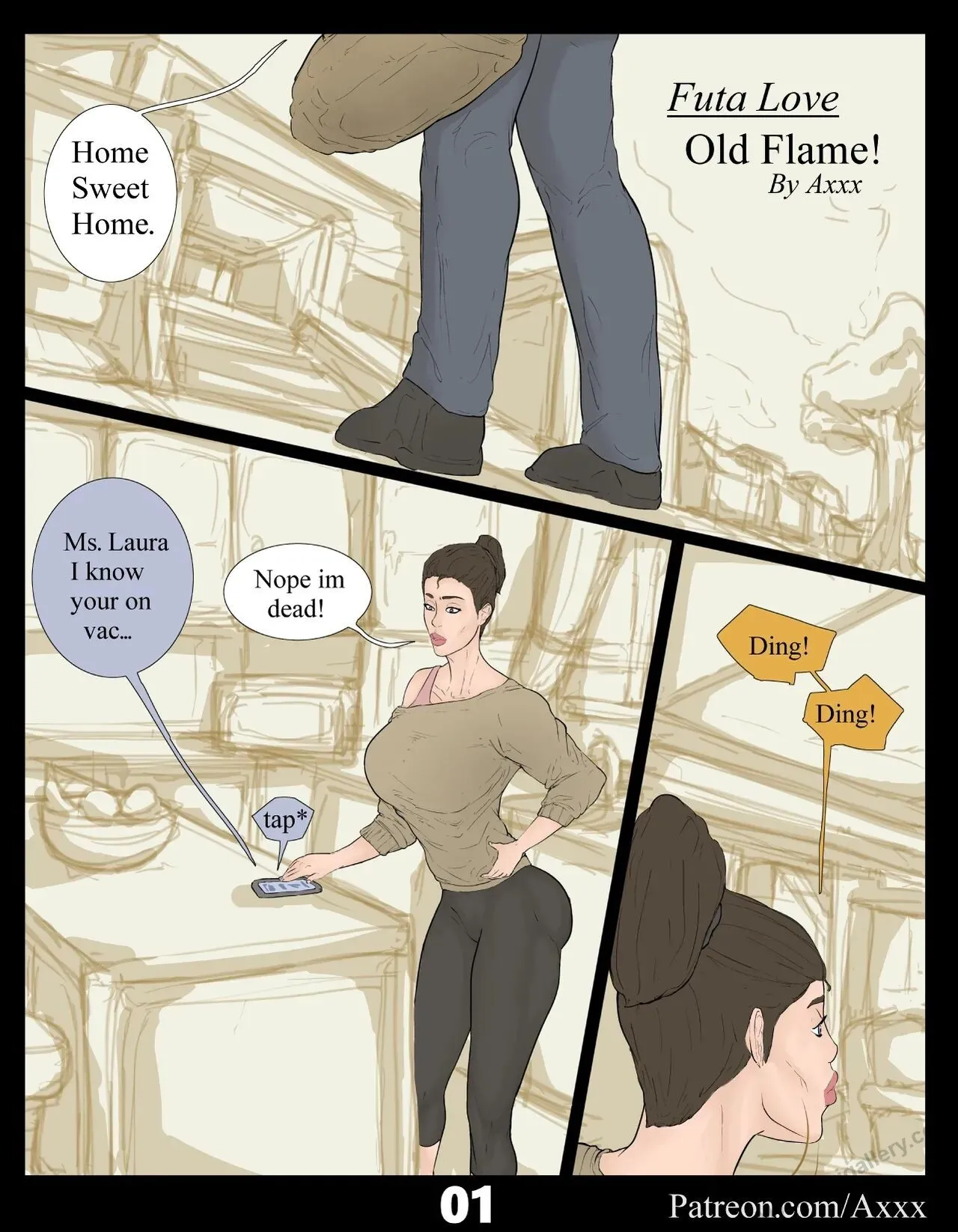 Futa Love - Old Flame! porno comics Cover
