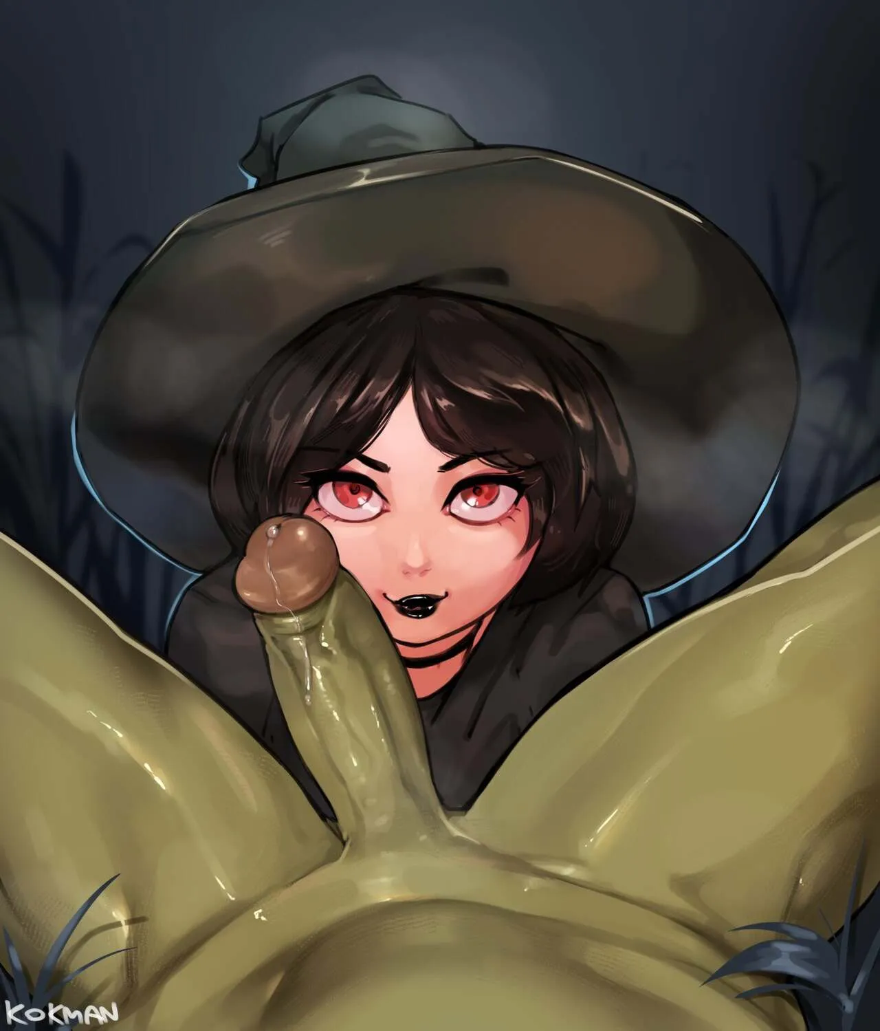 Femboy Witch x Orc porno comics