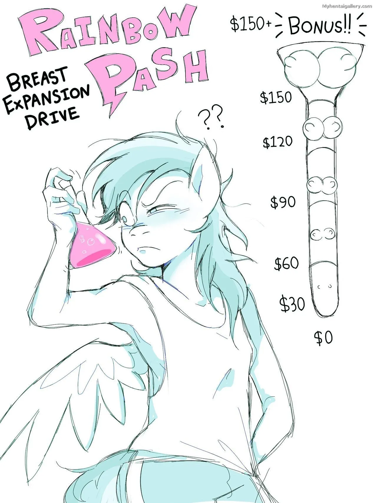 Rainbow Dash Breast Expansion Drive porno comics Cover