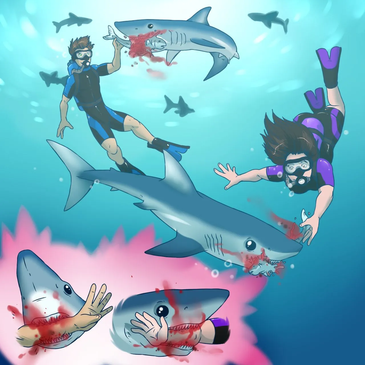 Shark Bites porno comics