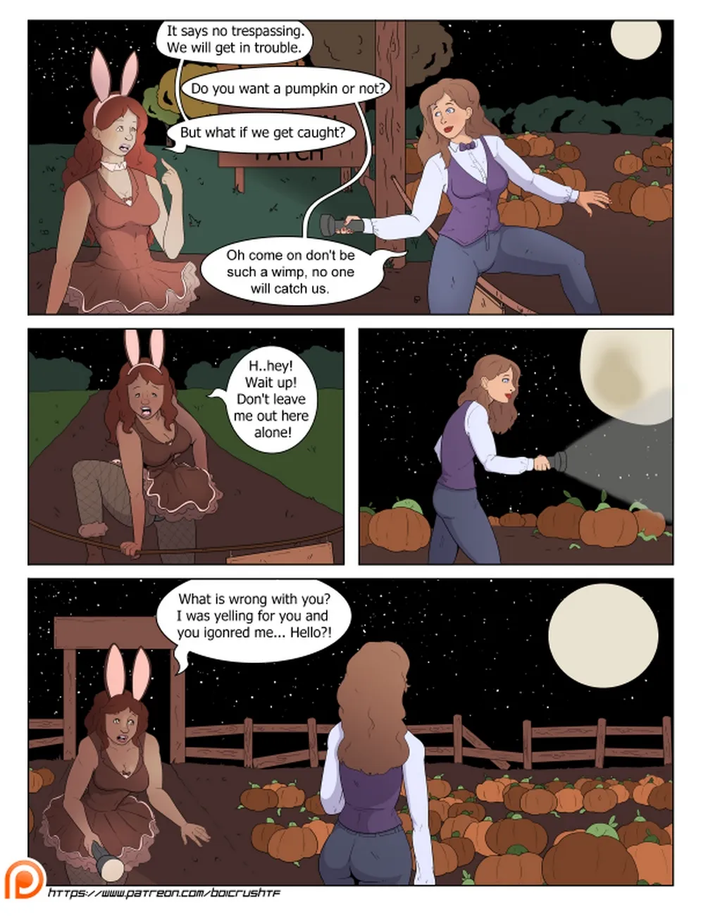 Sneaking Into Pumpkin Patches porno comics Cover