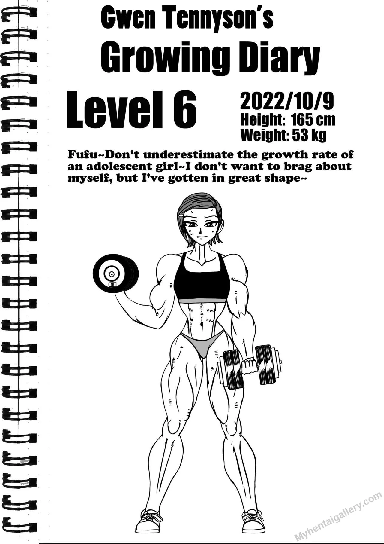 Gwen Tennyson's Growth Diary porno comics Cover