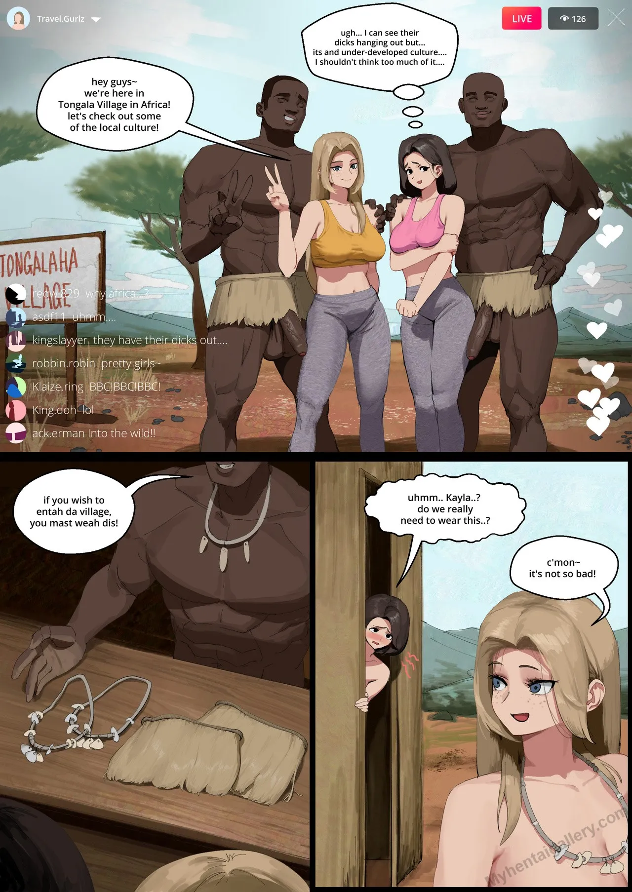 Travel Gurlz - Africa porno comics Cover