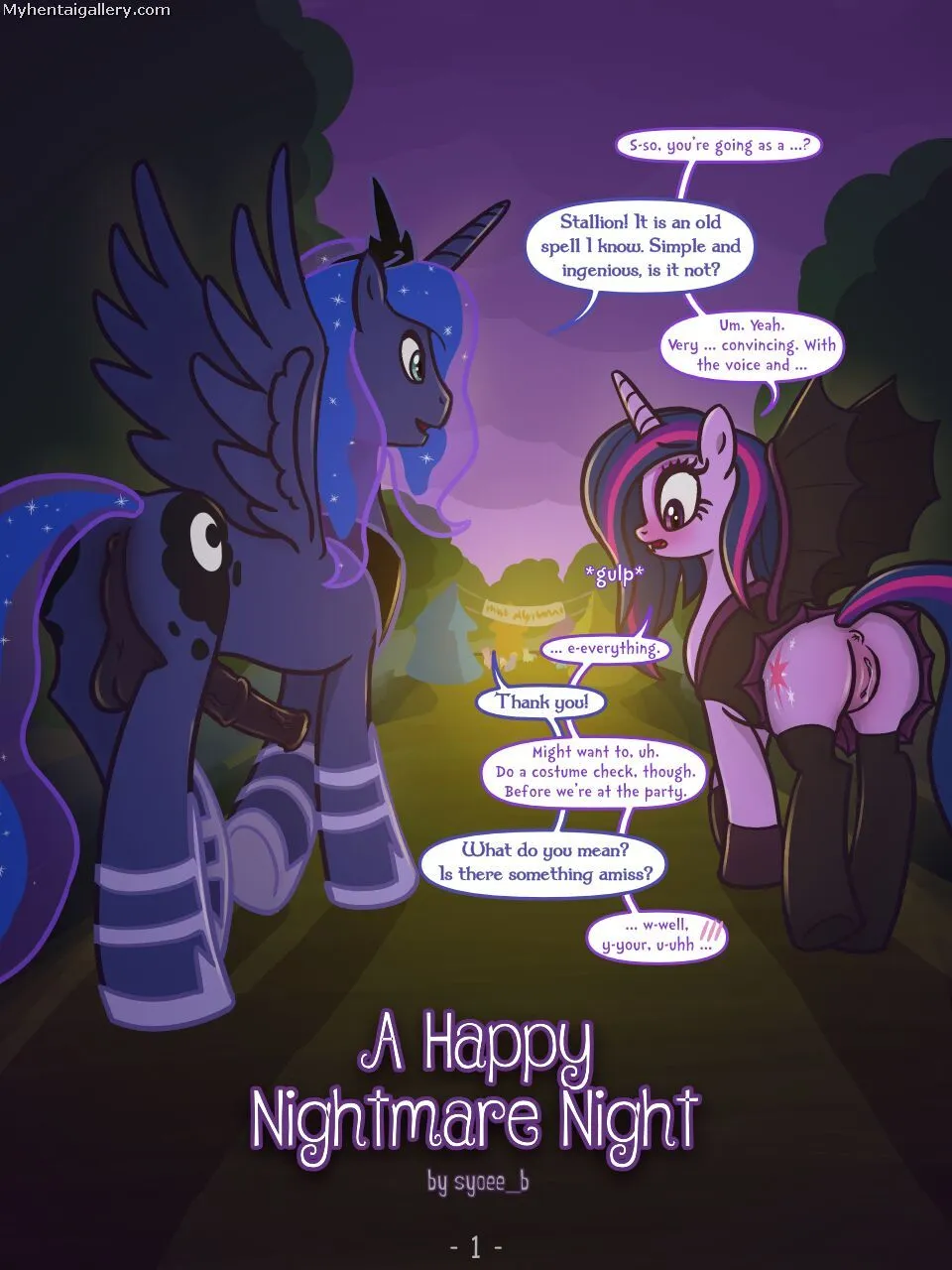 A Happy Nightmare Night porno comics Cover
