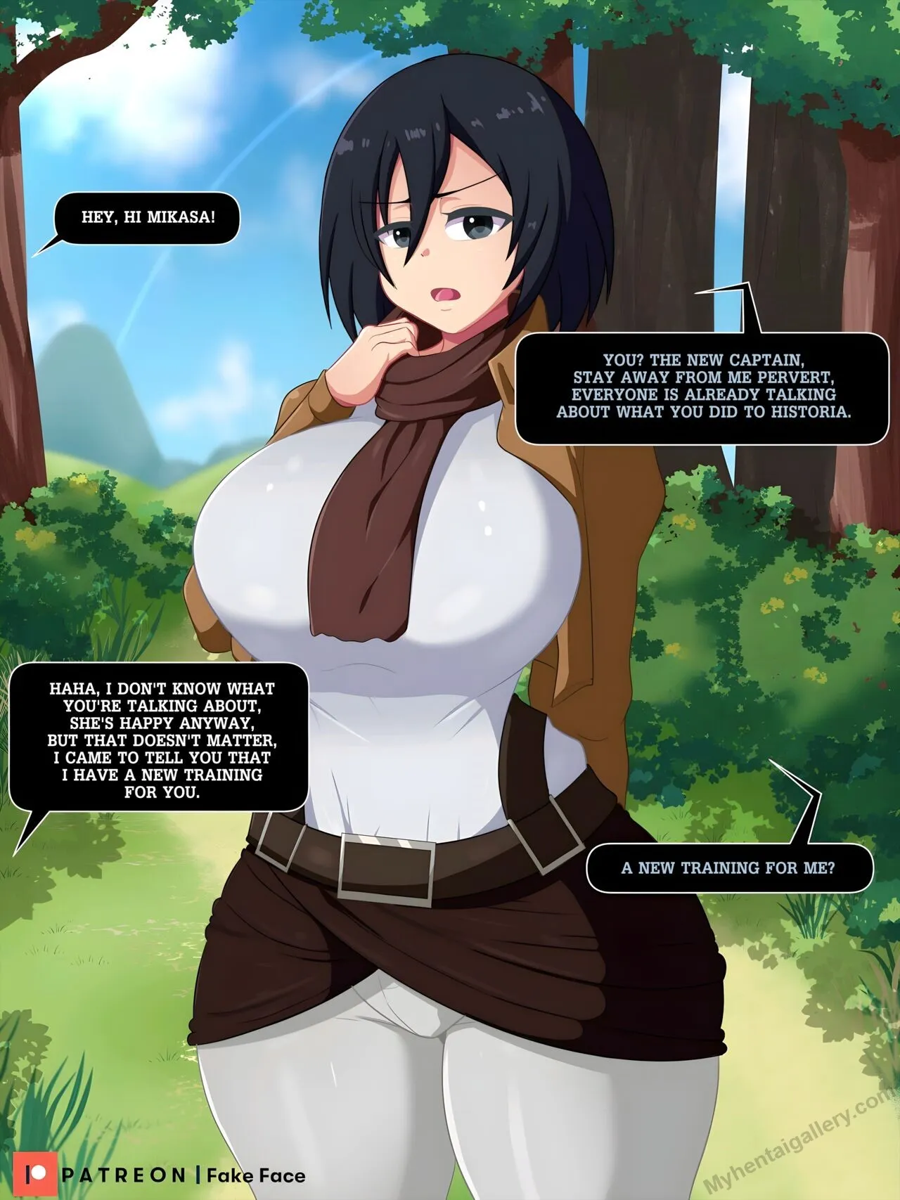 Mikasa's Strip Game porno comics Cover