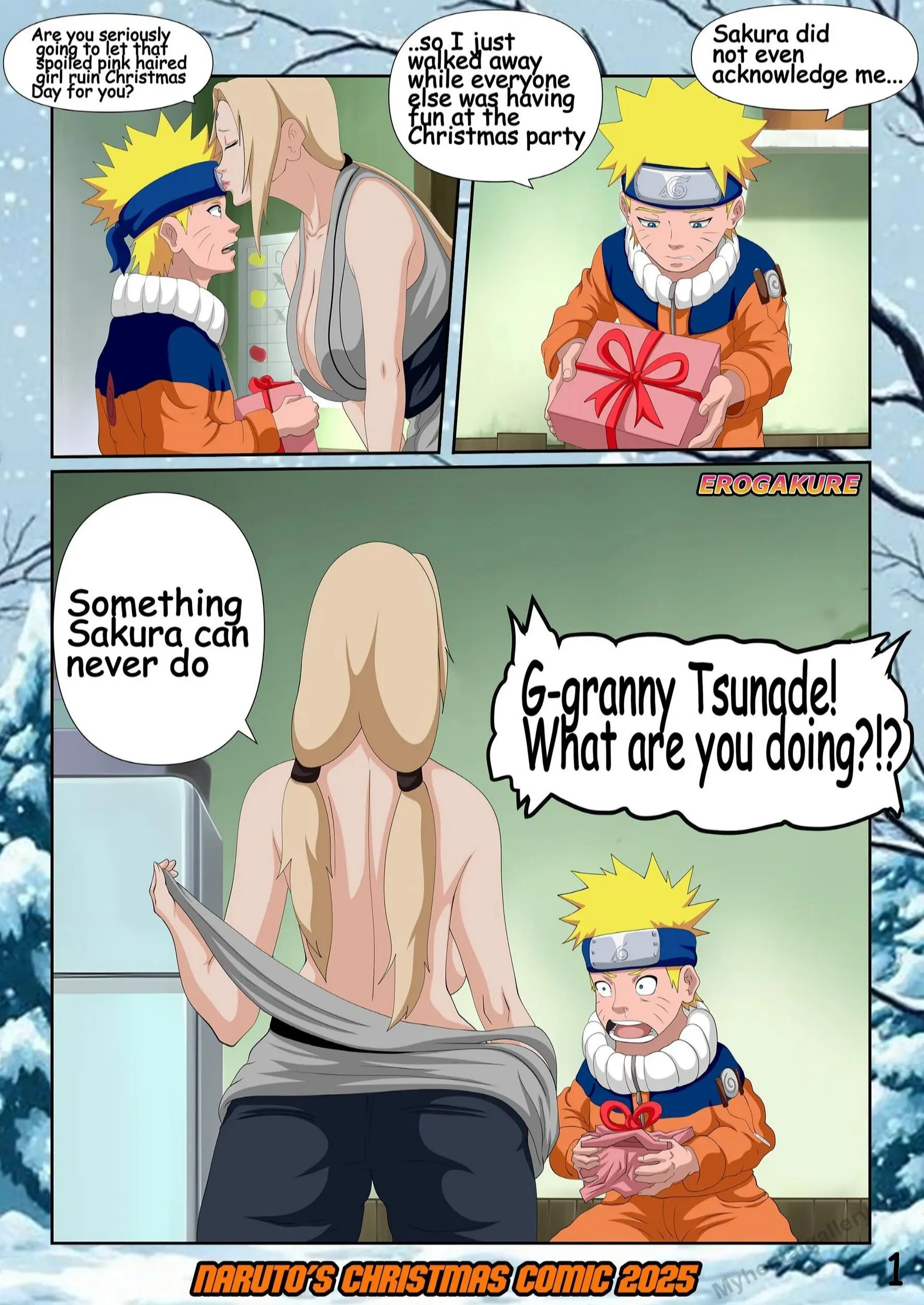 Naruto's 2025 Christmas porno comics Cover