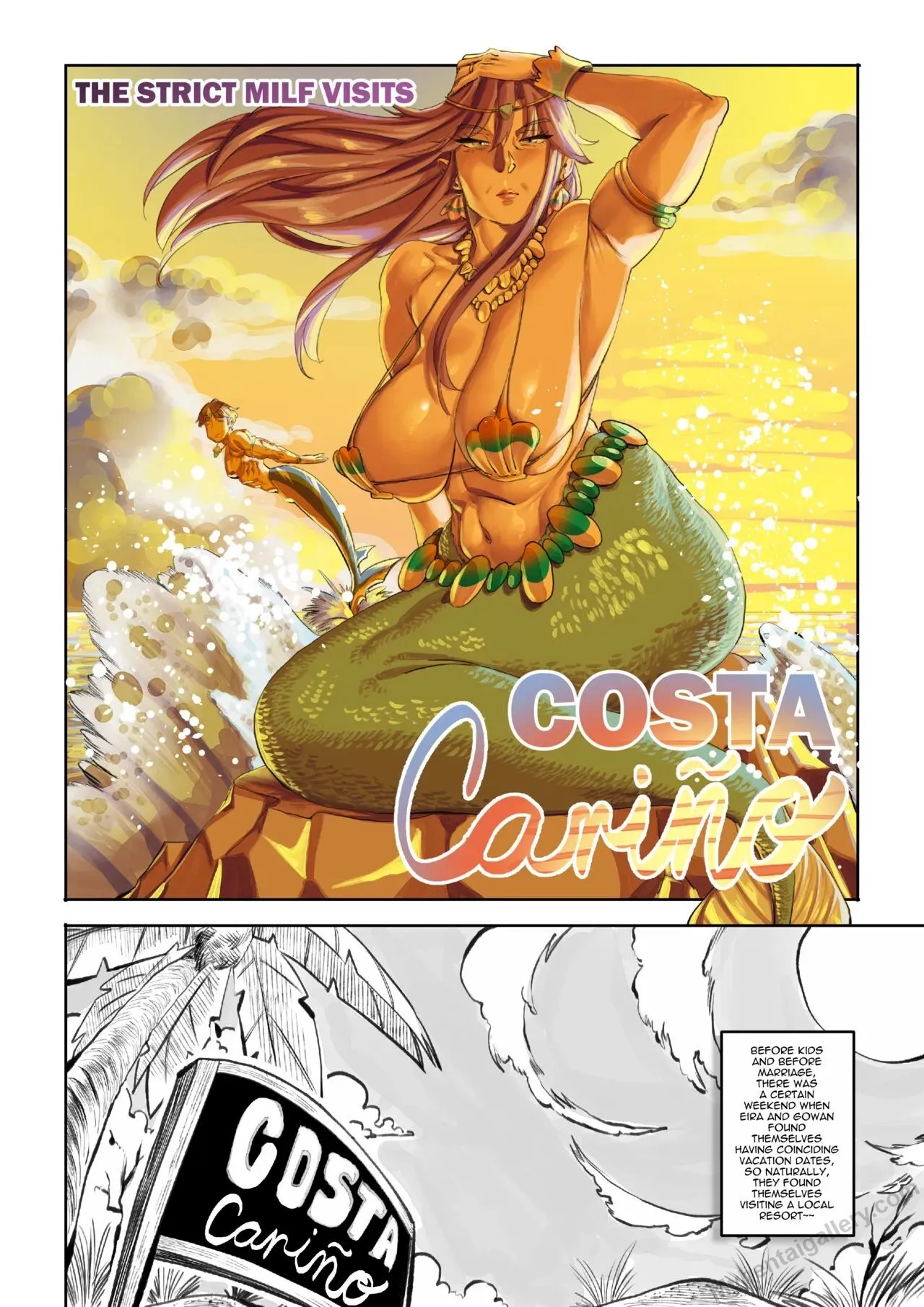 The Strict Milf Visits Costa Carino porno comics Cover