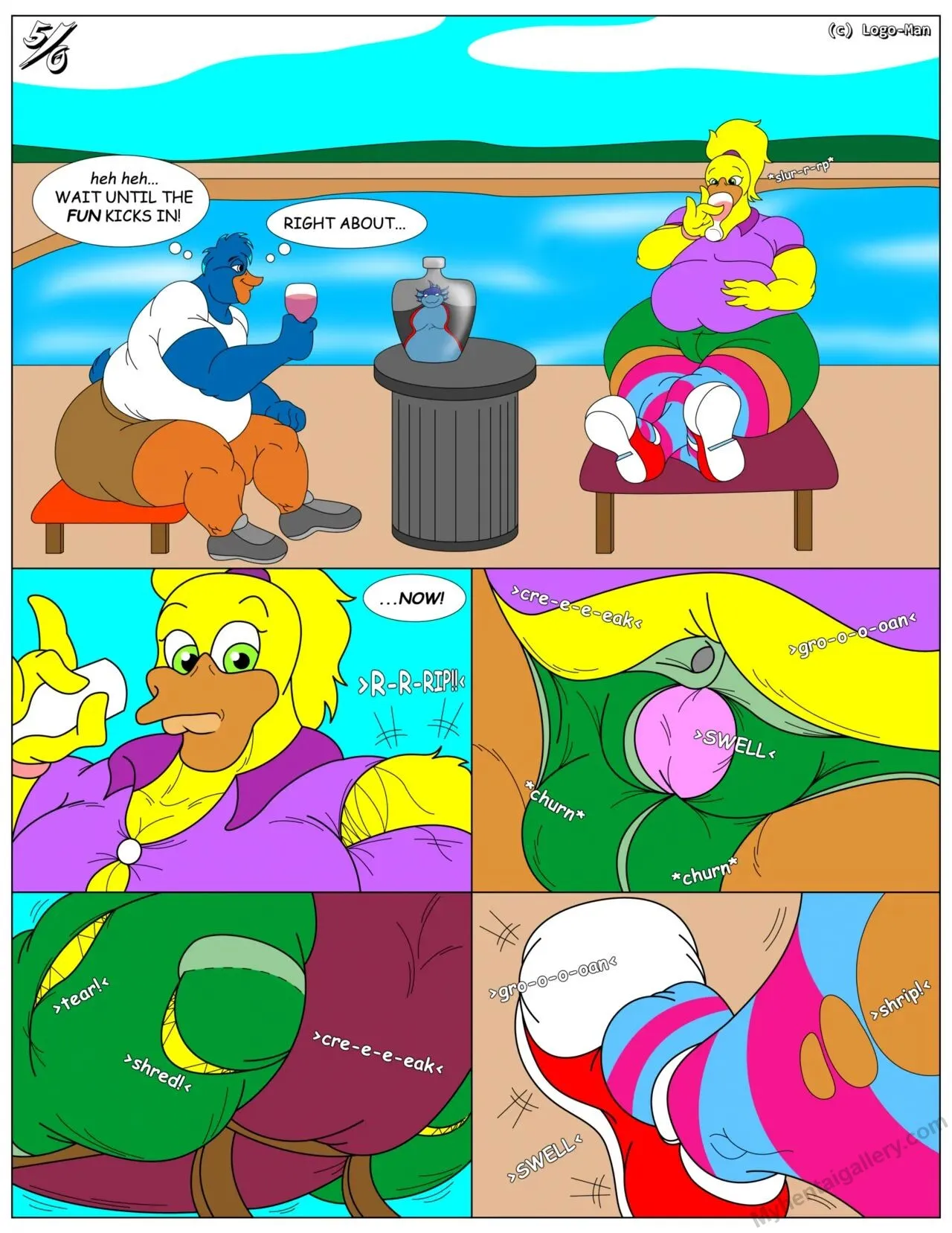 Ducks Poolside Growth porno comics Cover