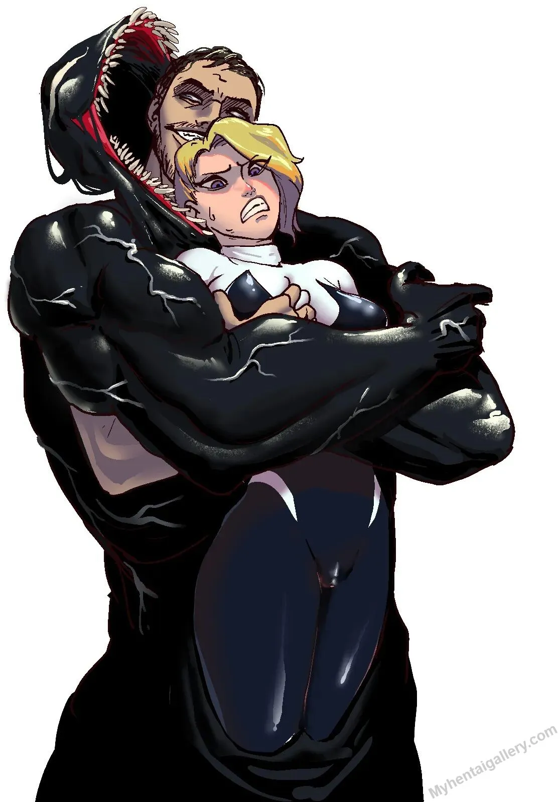 Gwen Stacy x Eddie x Venom porno comics