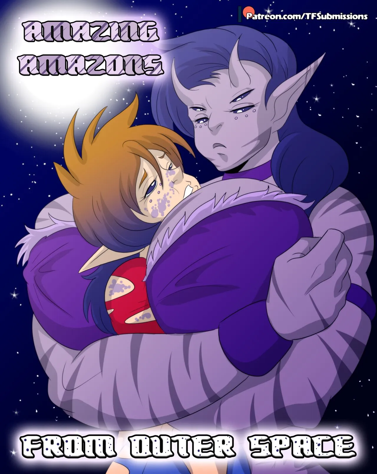 Amazing Amazons From Outer Space porno comics Cover