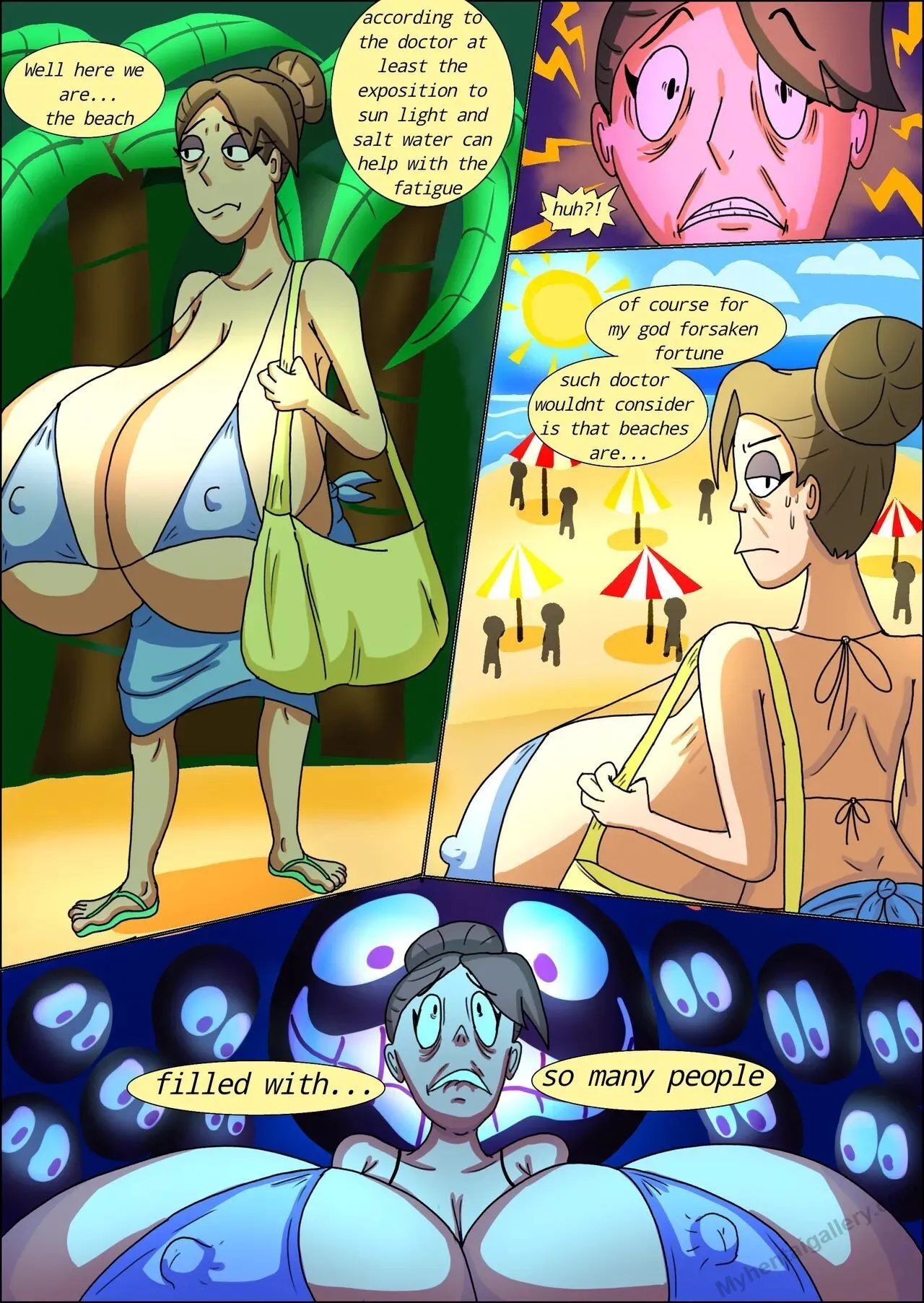 Marie's Day At The Beach porno comics Cover