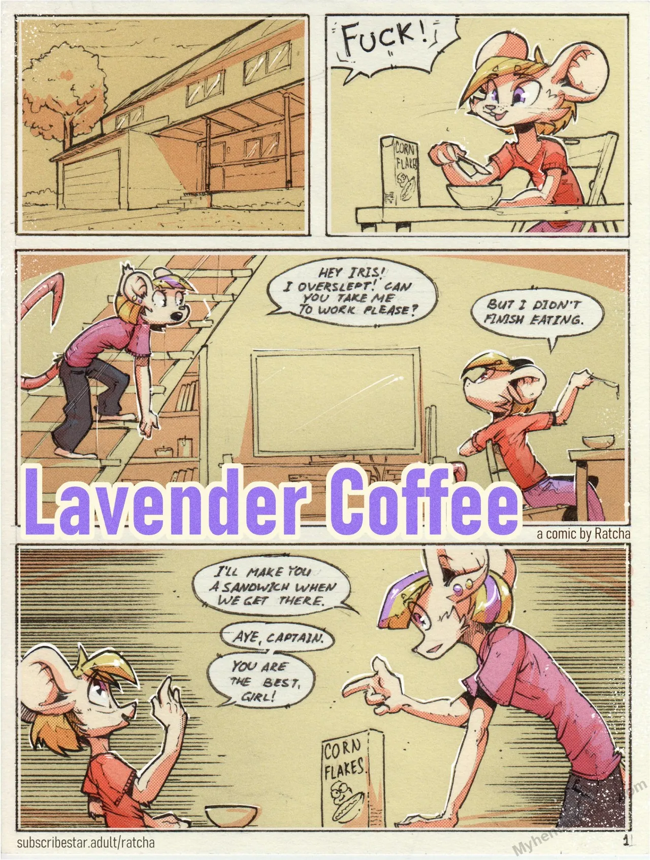 Lavender Coffee porno comics Cover
