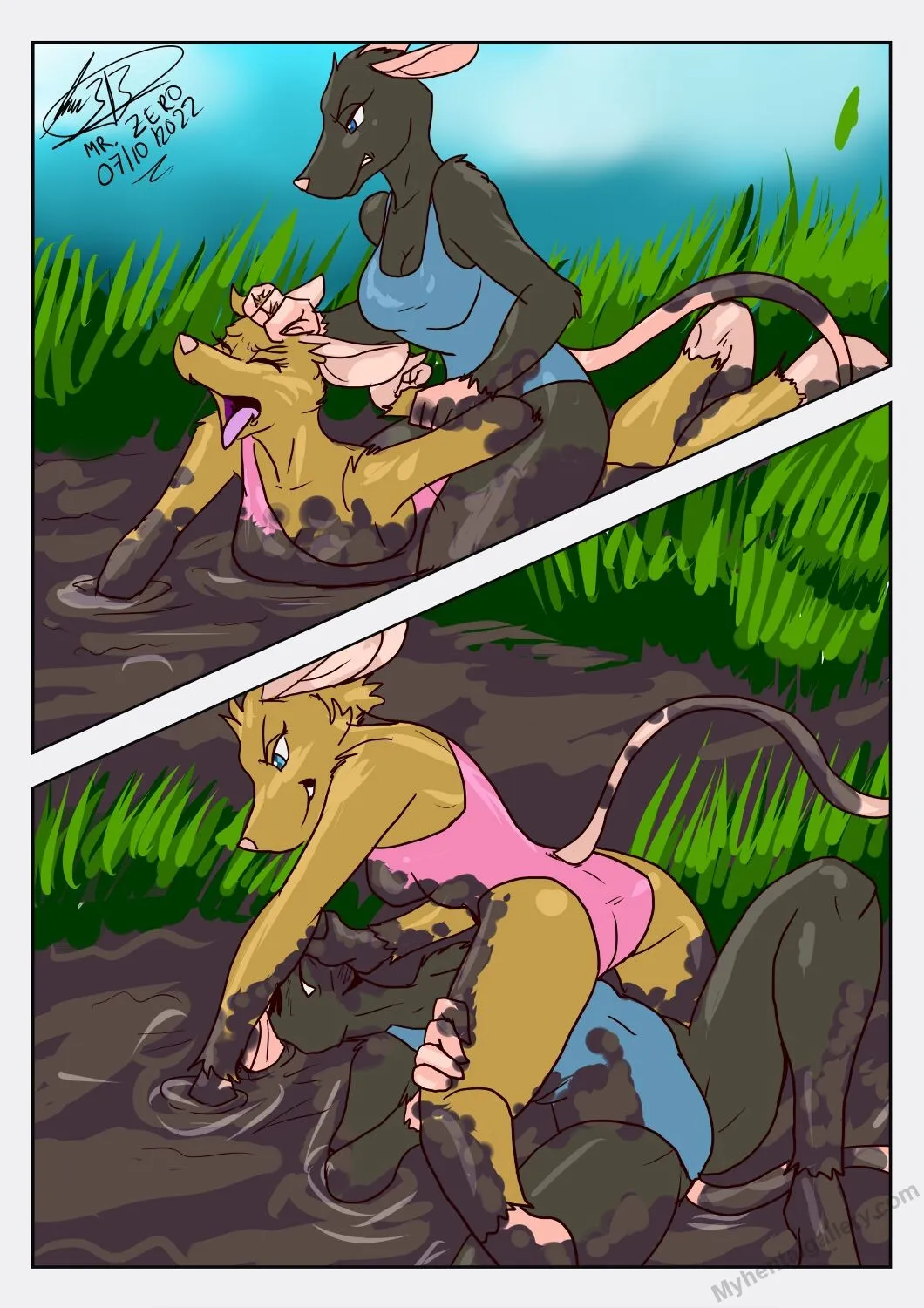 Mud Fight porno comics Cover