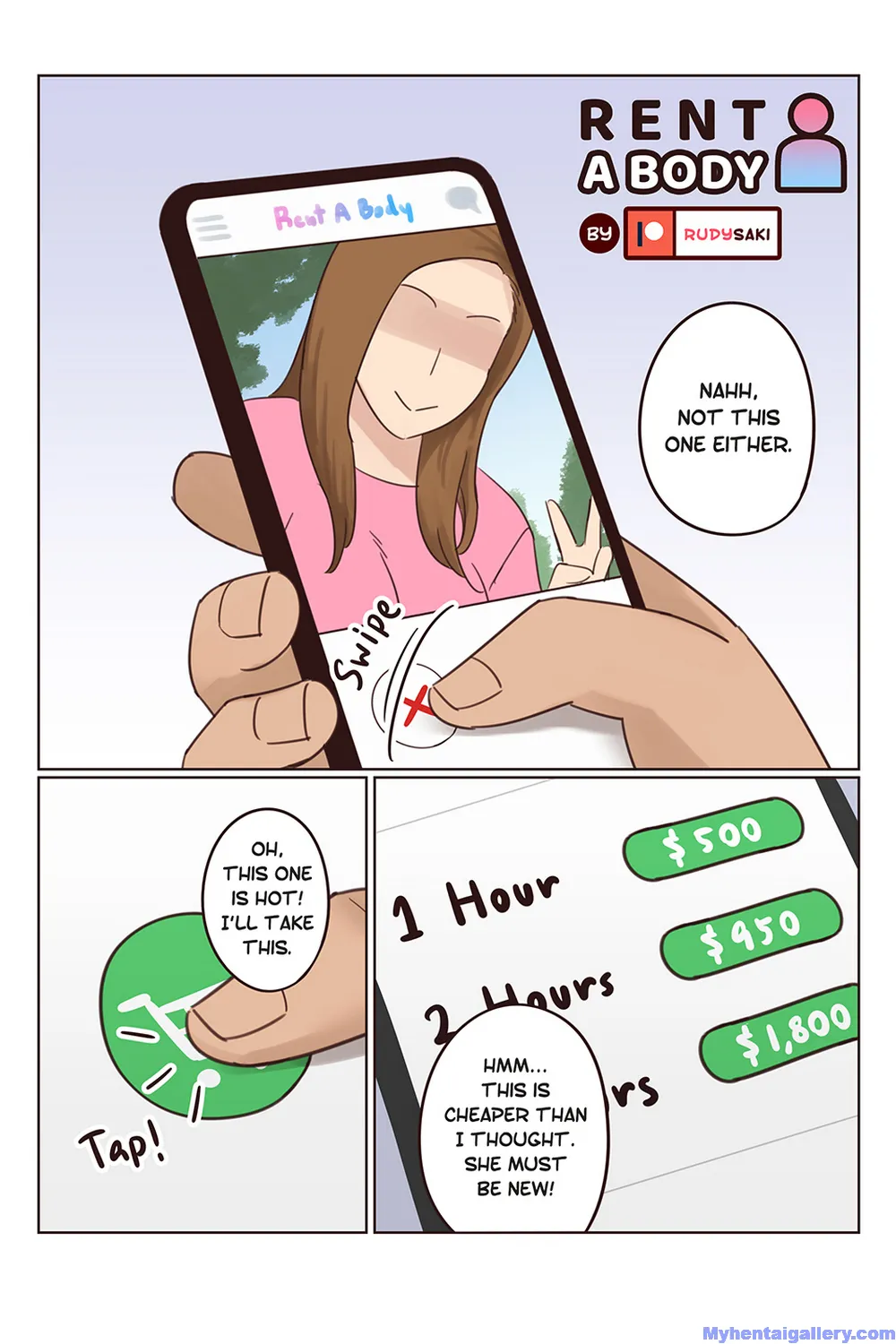 Rent A Body porno comics
