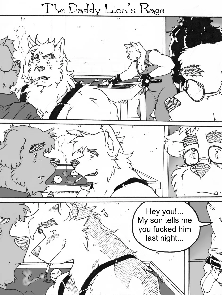 The Daddy Lion's Rage porno comics Cover