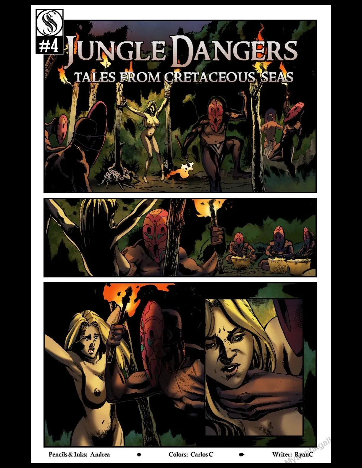 Jungle Dangers 4 porno comics Cover