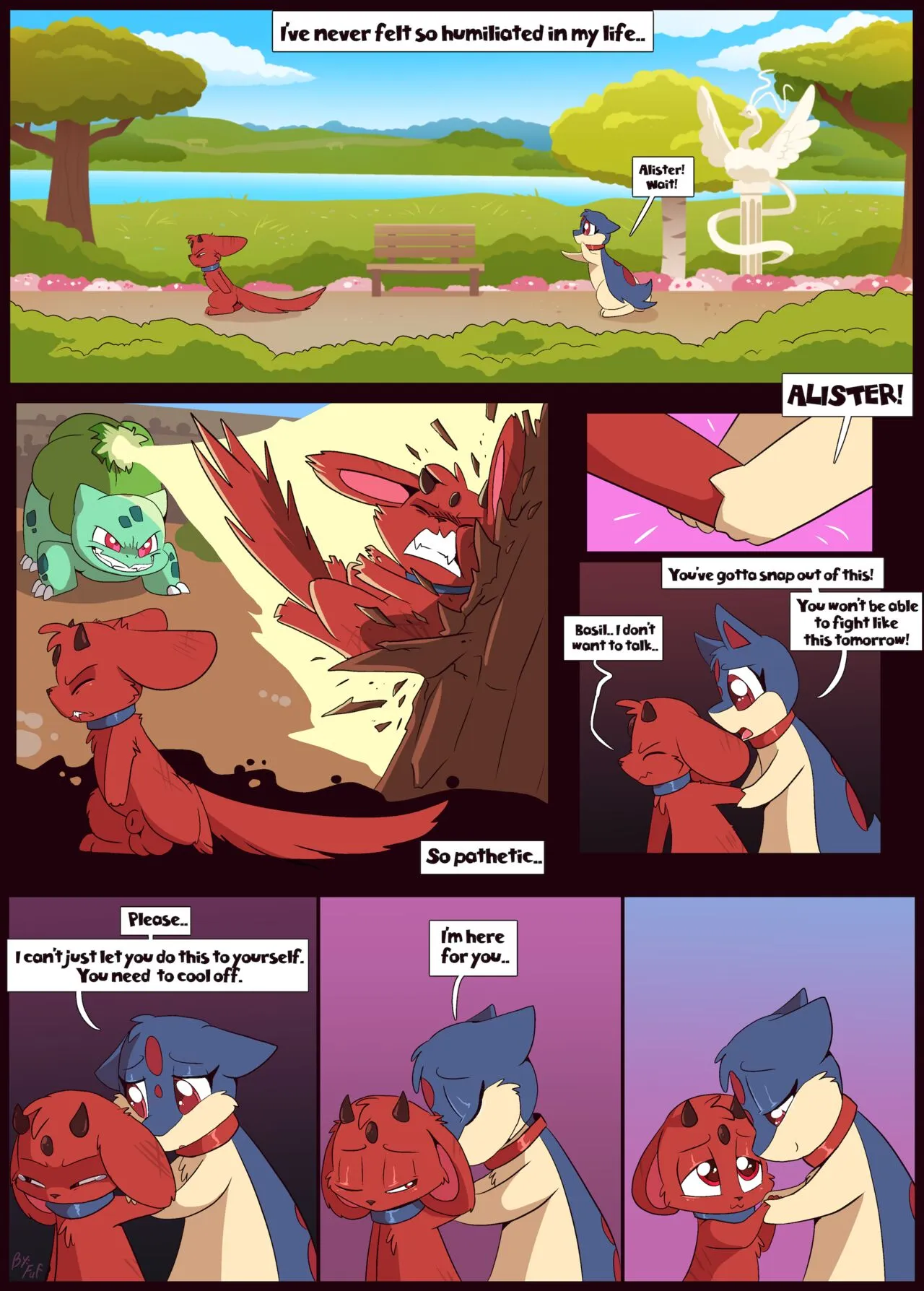 A Soothing Night In The Park porno comics Cover