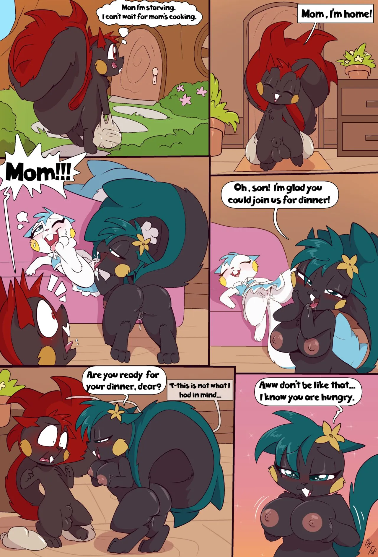 Dinner With Mom porno comics Cover