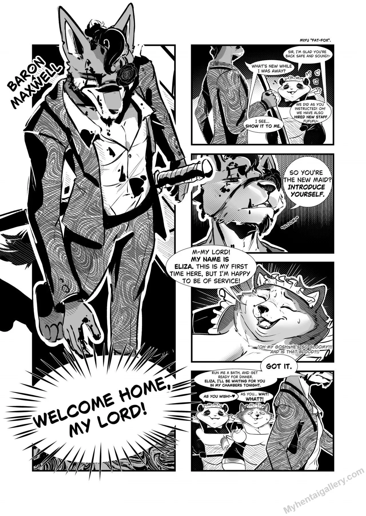 The Baron x The Maid porno comics