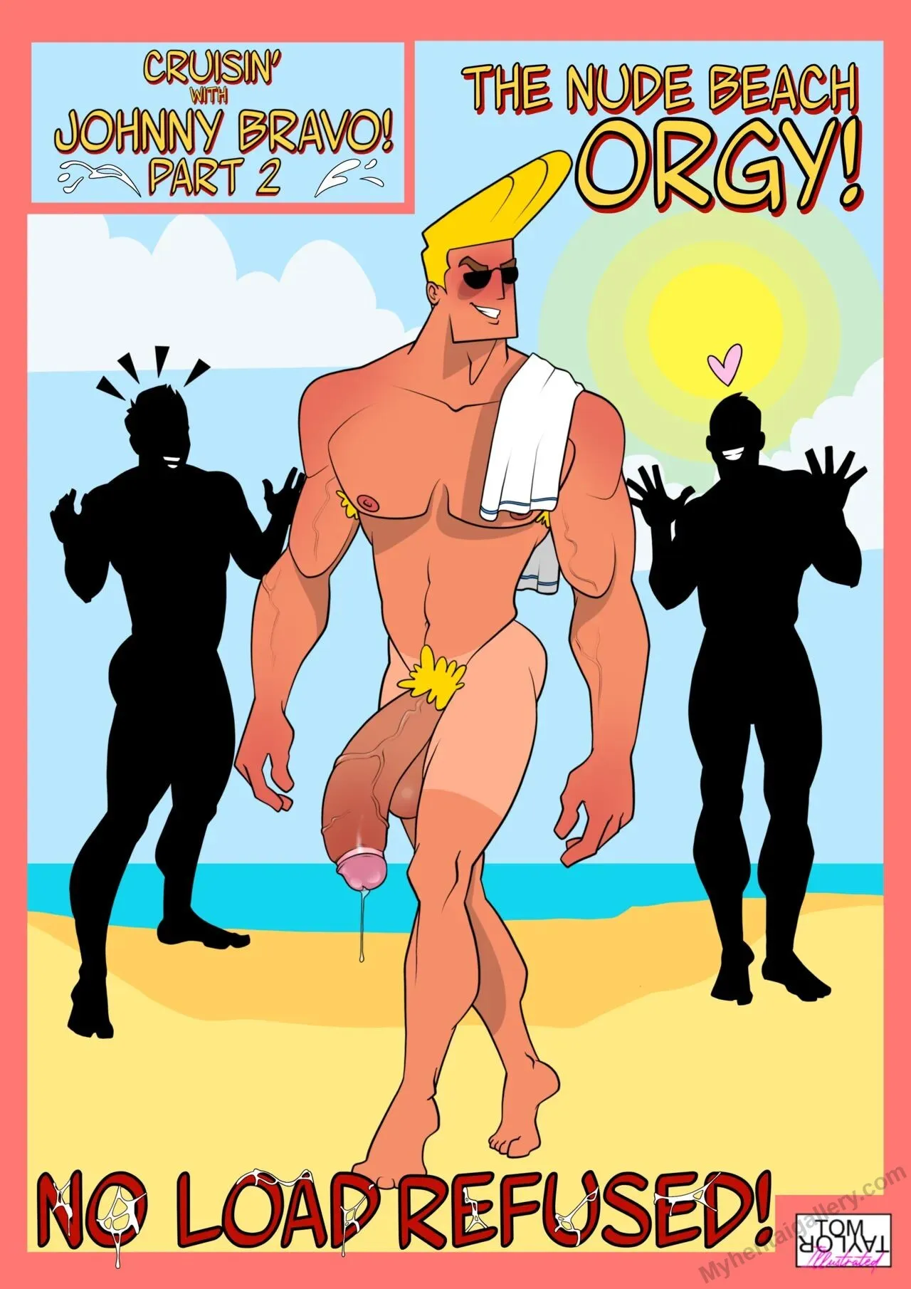 Cruising With Johnny Bravo 2 - The Nude Beach Orgy! No Load Refused! porno comics
