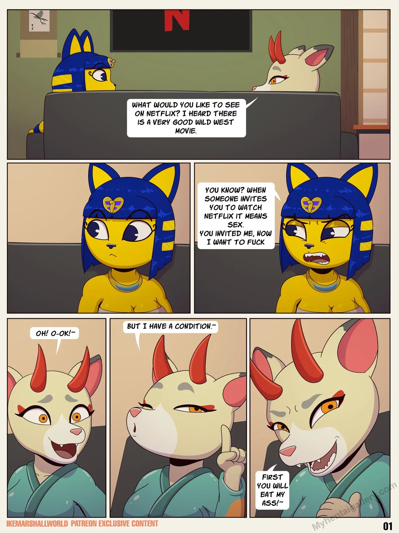 Watching Netflix porno comics