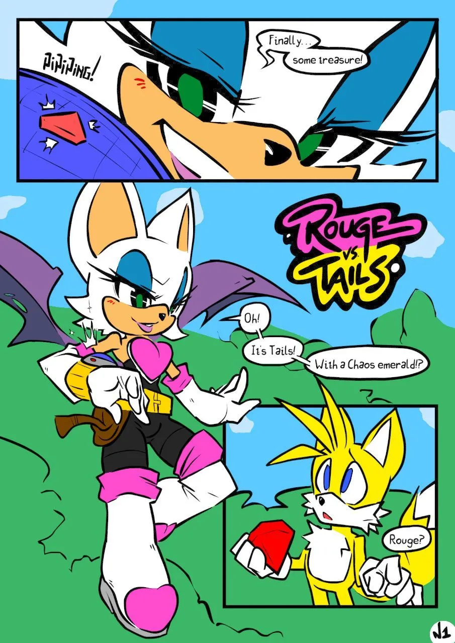 Rouge Vs Tails porno comics Cover