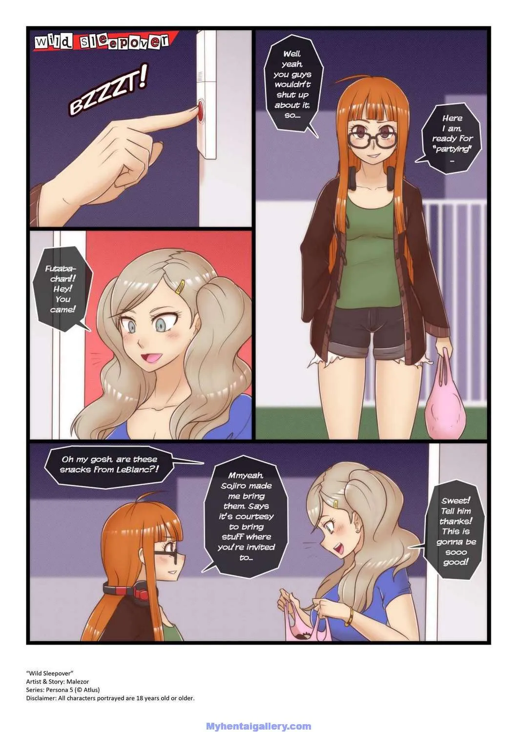 Wild Sleepover porno comics
