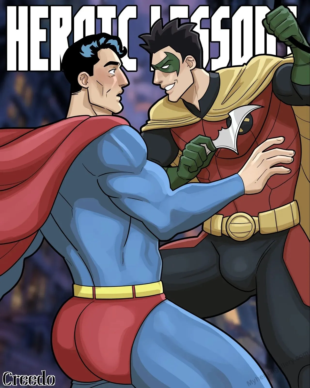 Heroic Lesson! porno comics Cover