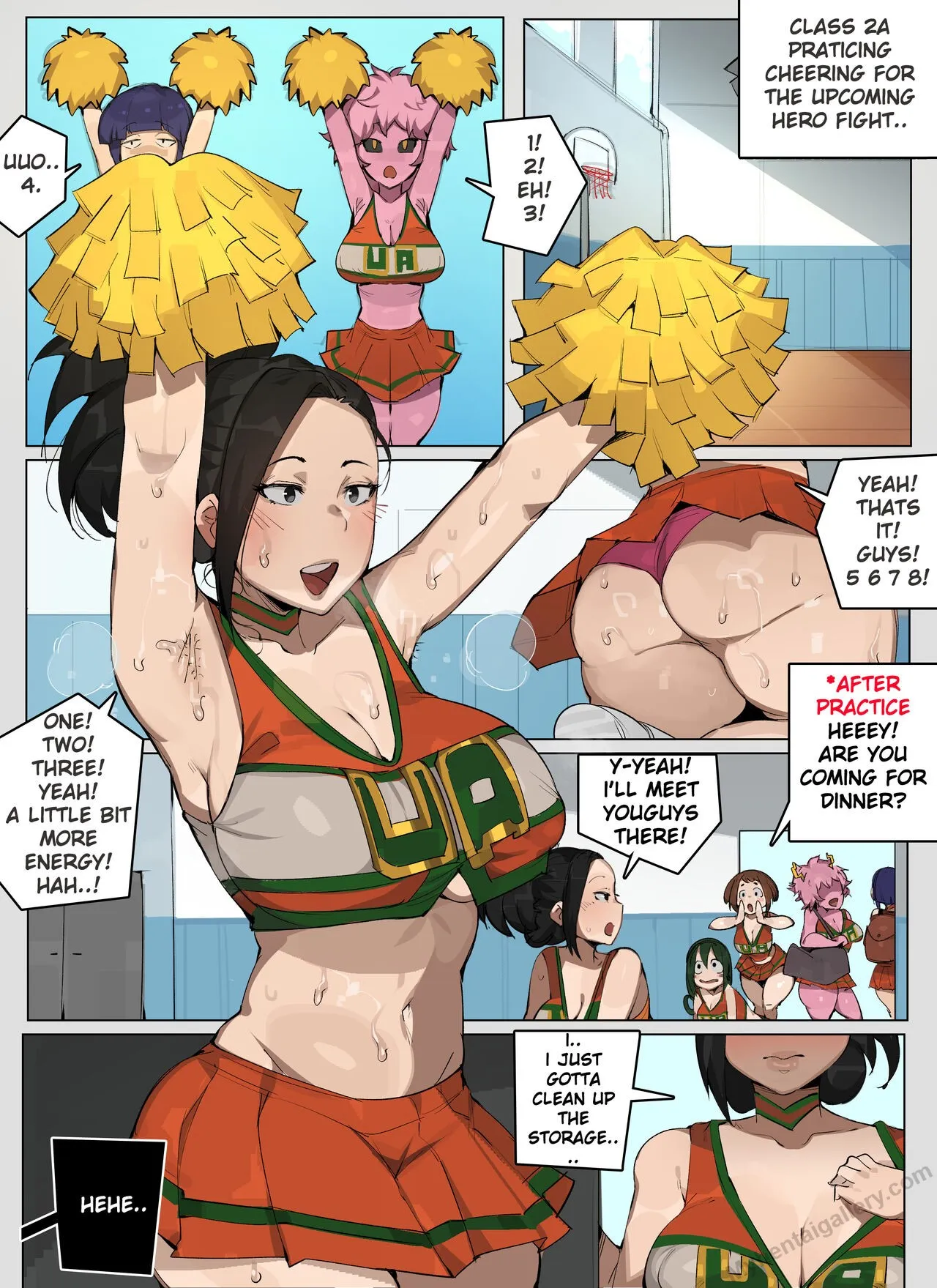Secret Cheerleading Practice porno comics Cover