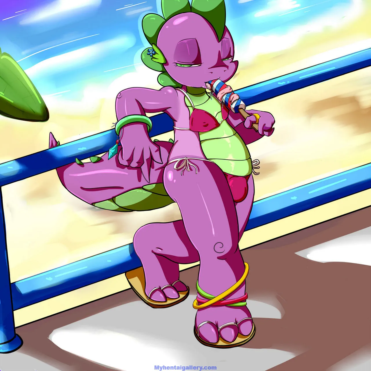 Spike - Swimsuit porno comics Cover