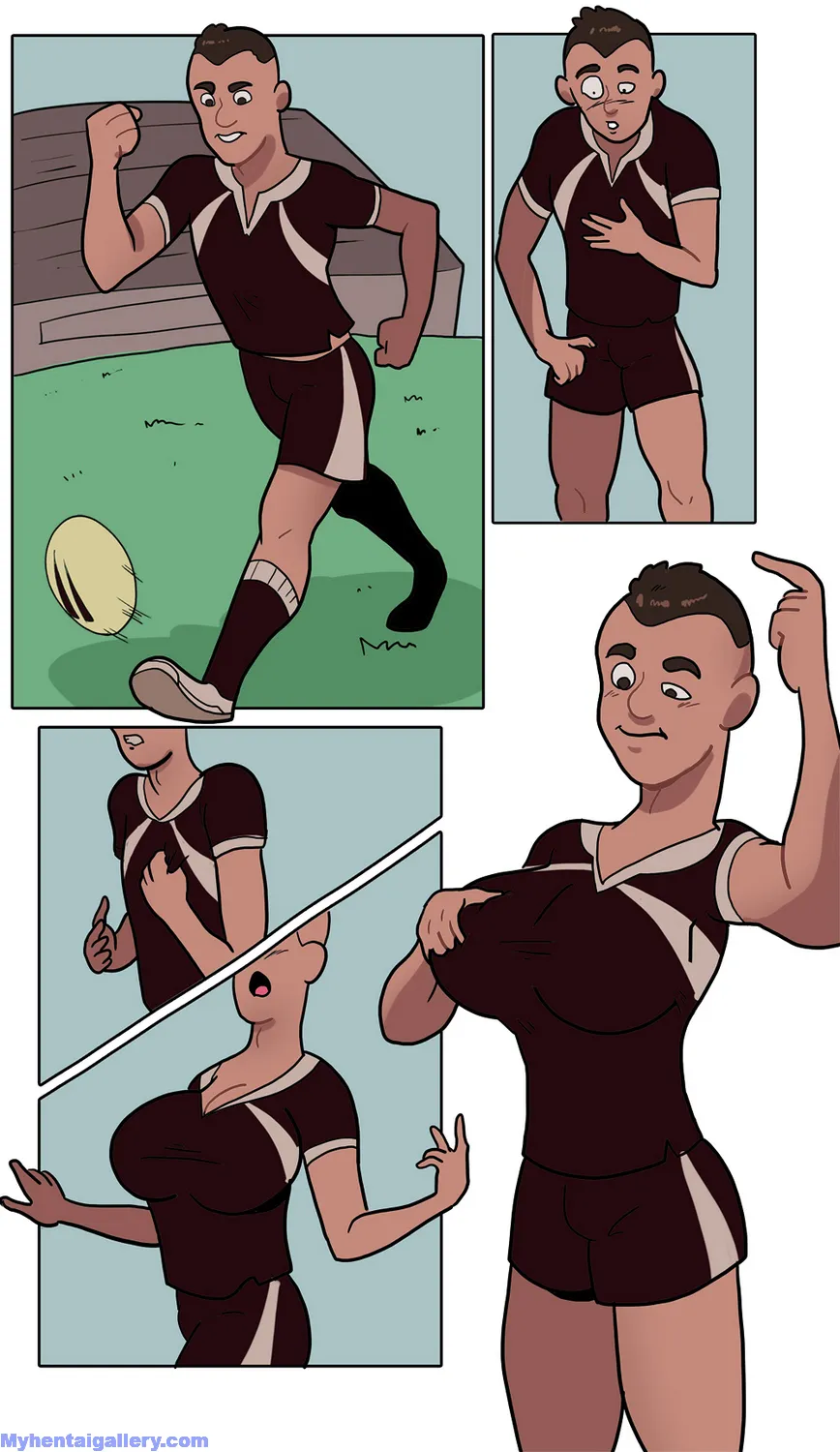 Rugby Rouble porno comics
