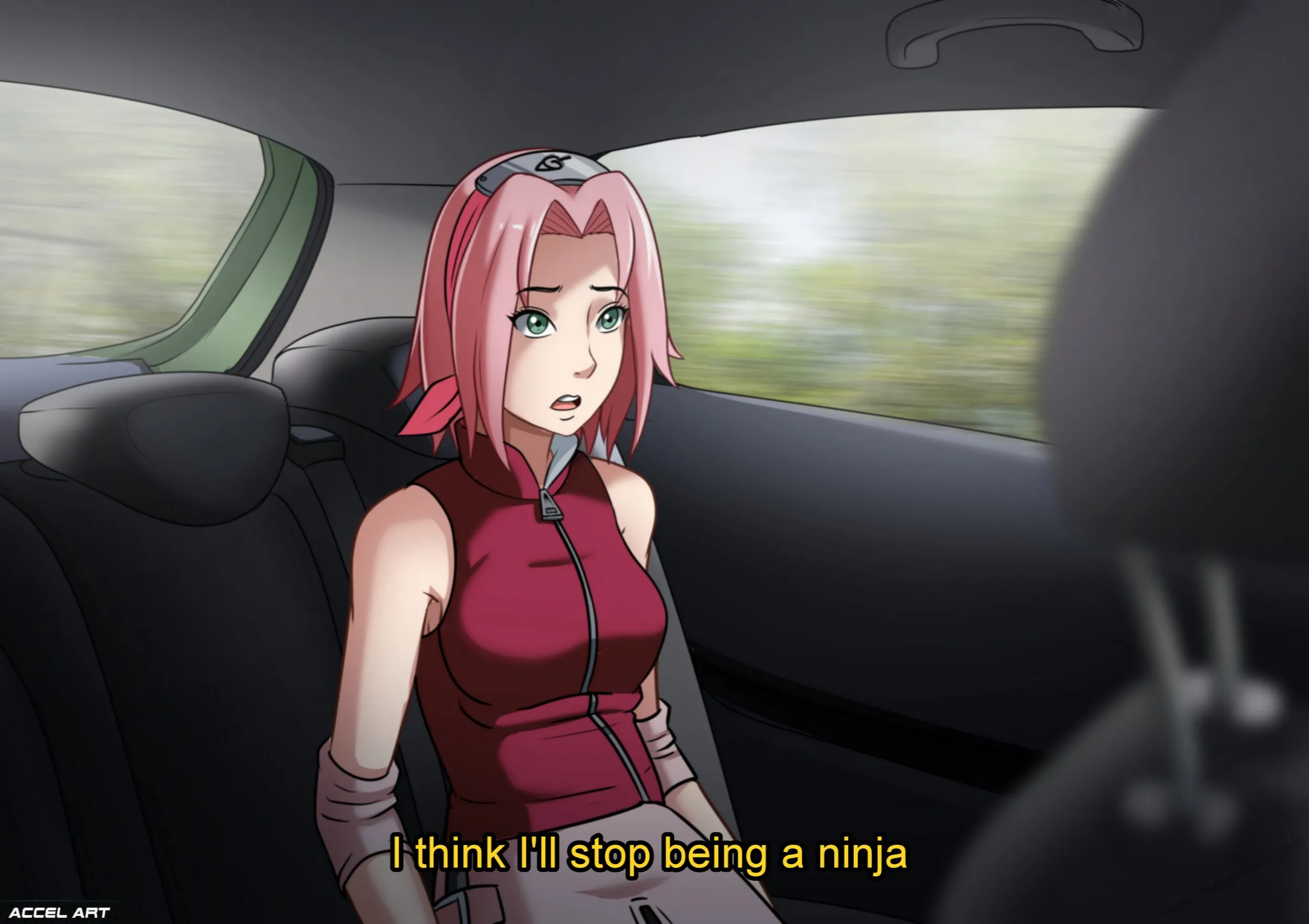 Waifu Taxi - Sakura Haruno porno comics Cover