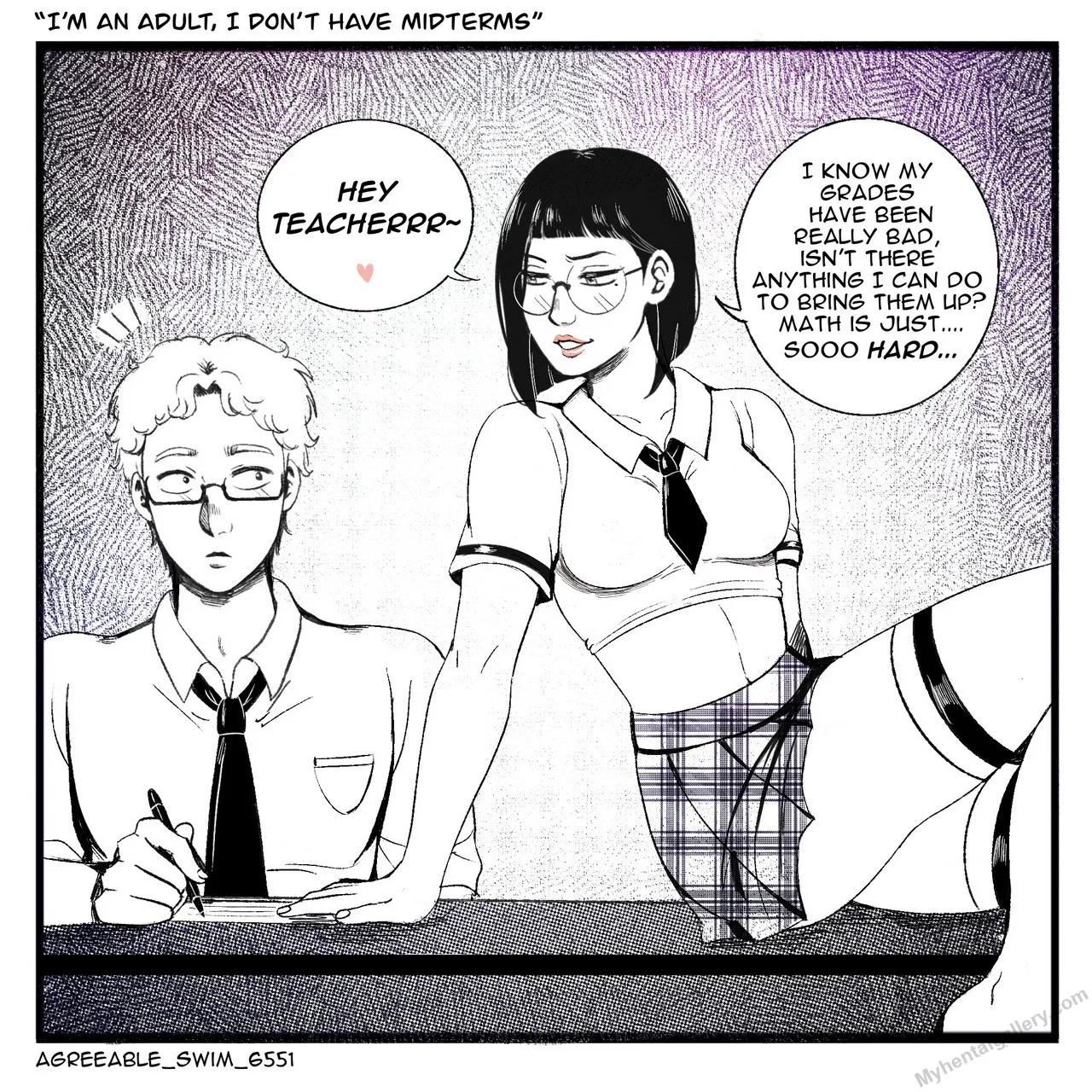 I'm An Adult, I Don't Have Midterms! porno comics Cover