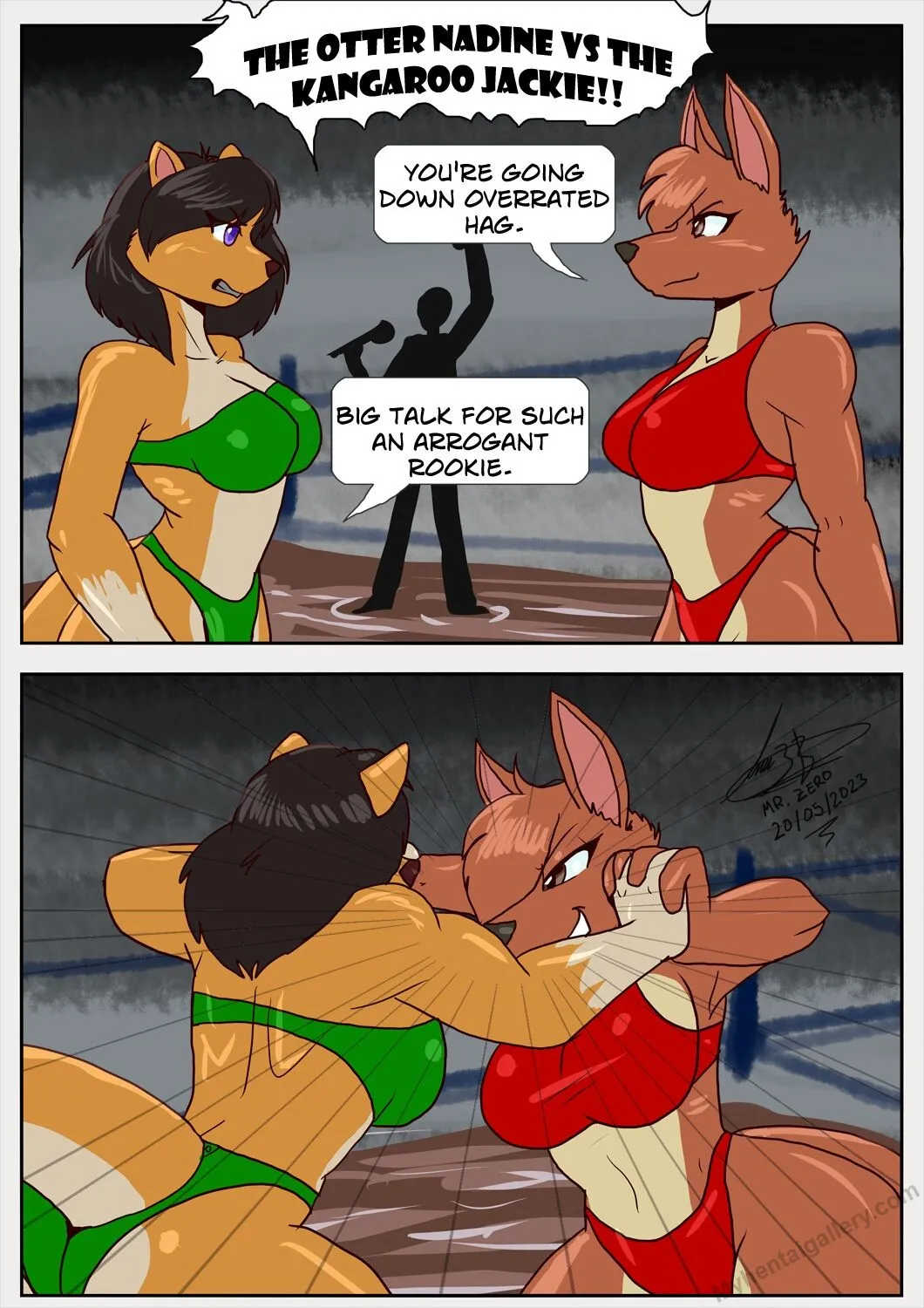 Mud Wrestling porno comics