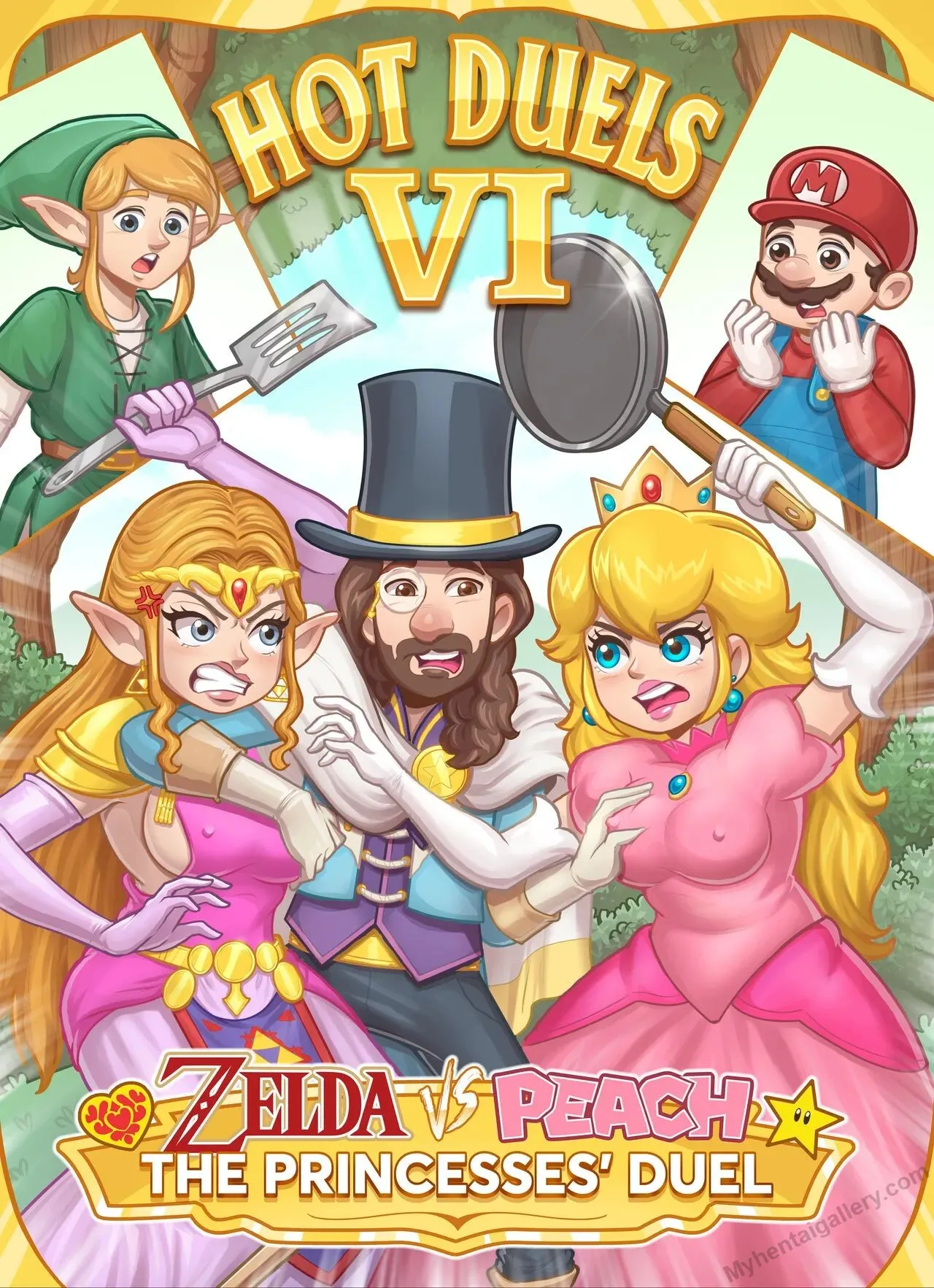 Hot Duels VI - Zelda Vs Peach porno comics