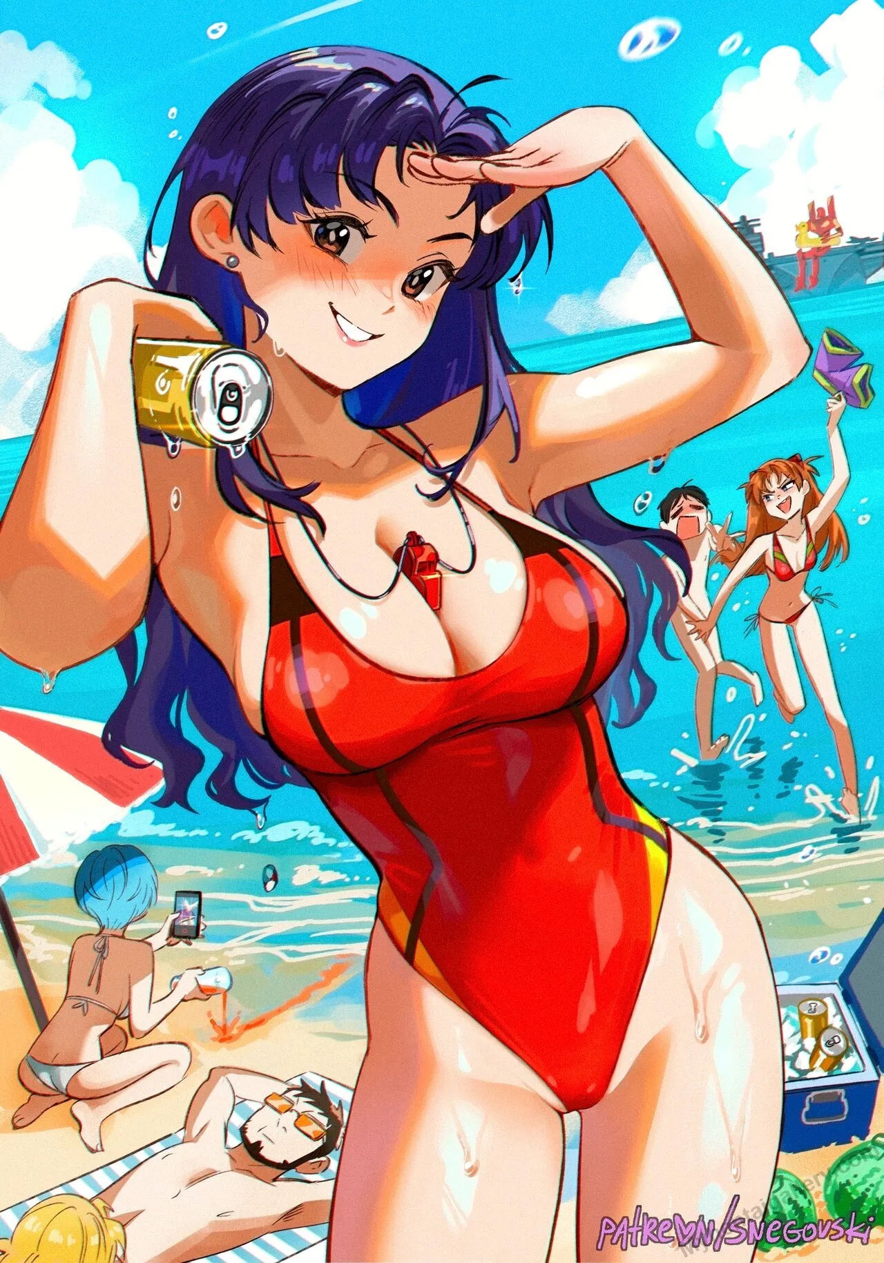Misato's Summer Duty porno comics Cover