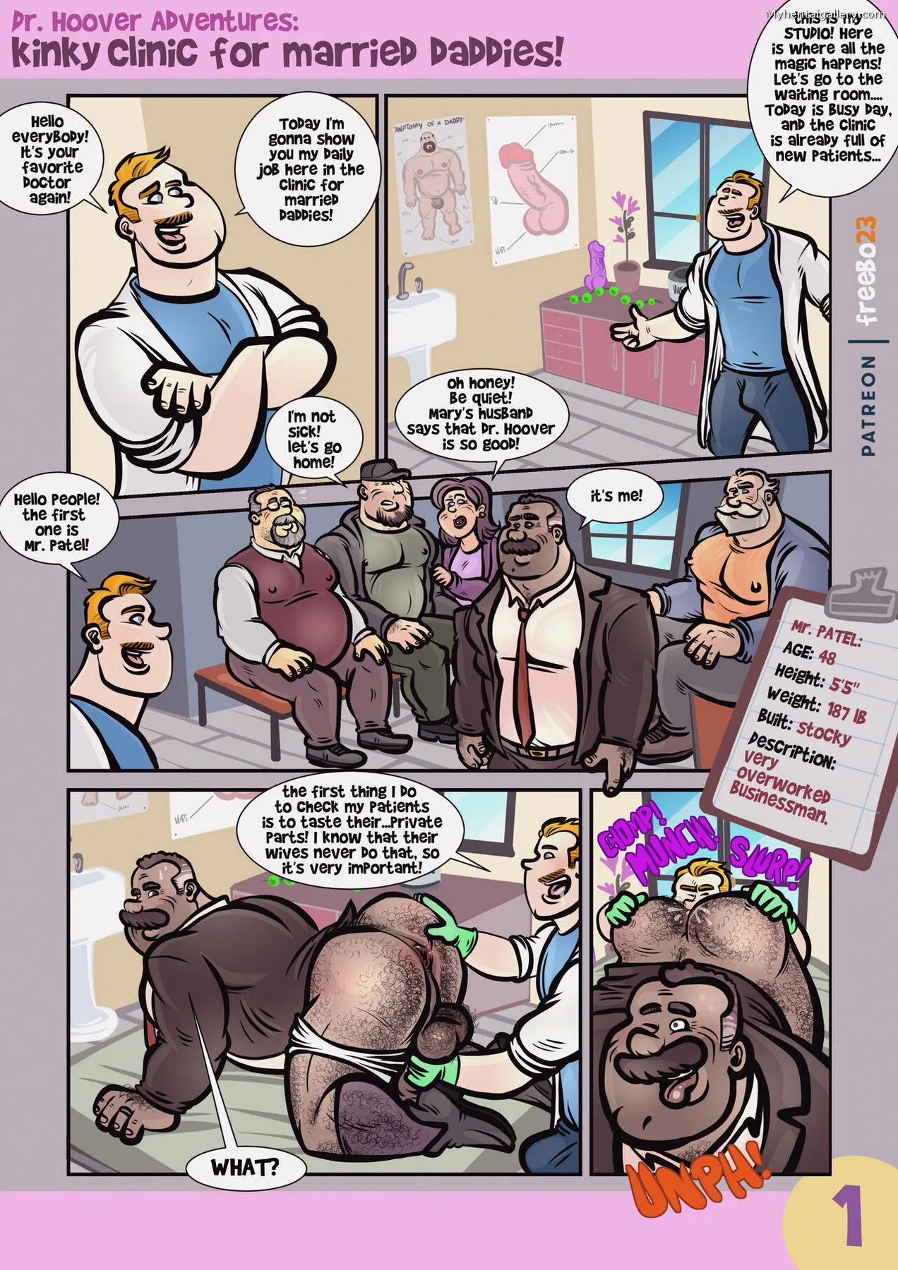 Dr Hoover's Adventures - Kinky Clinic For Married Daddies! porno comics Cover