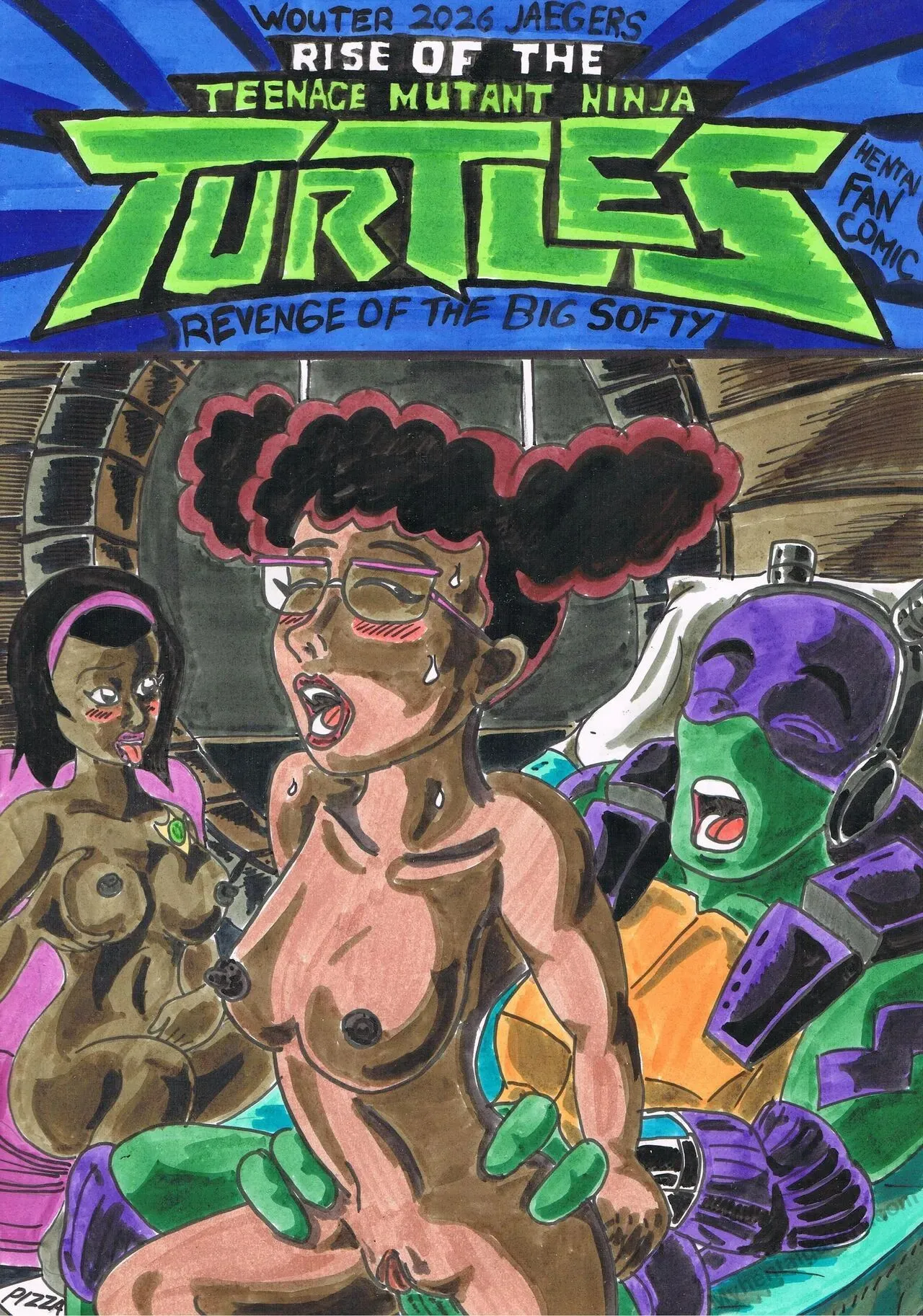 Rise Of The Teenage Mutant Ninja Turtles - Revenge Of The Big Softy porno comics Cover